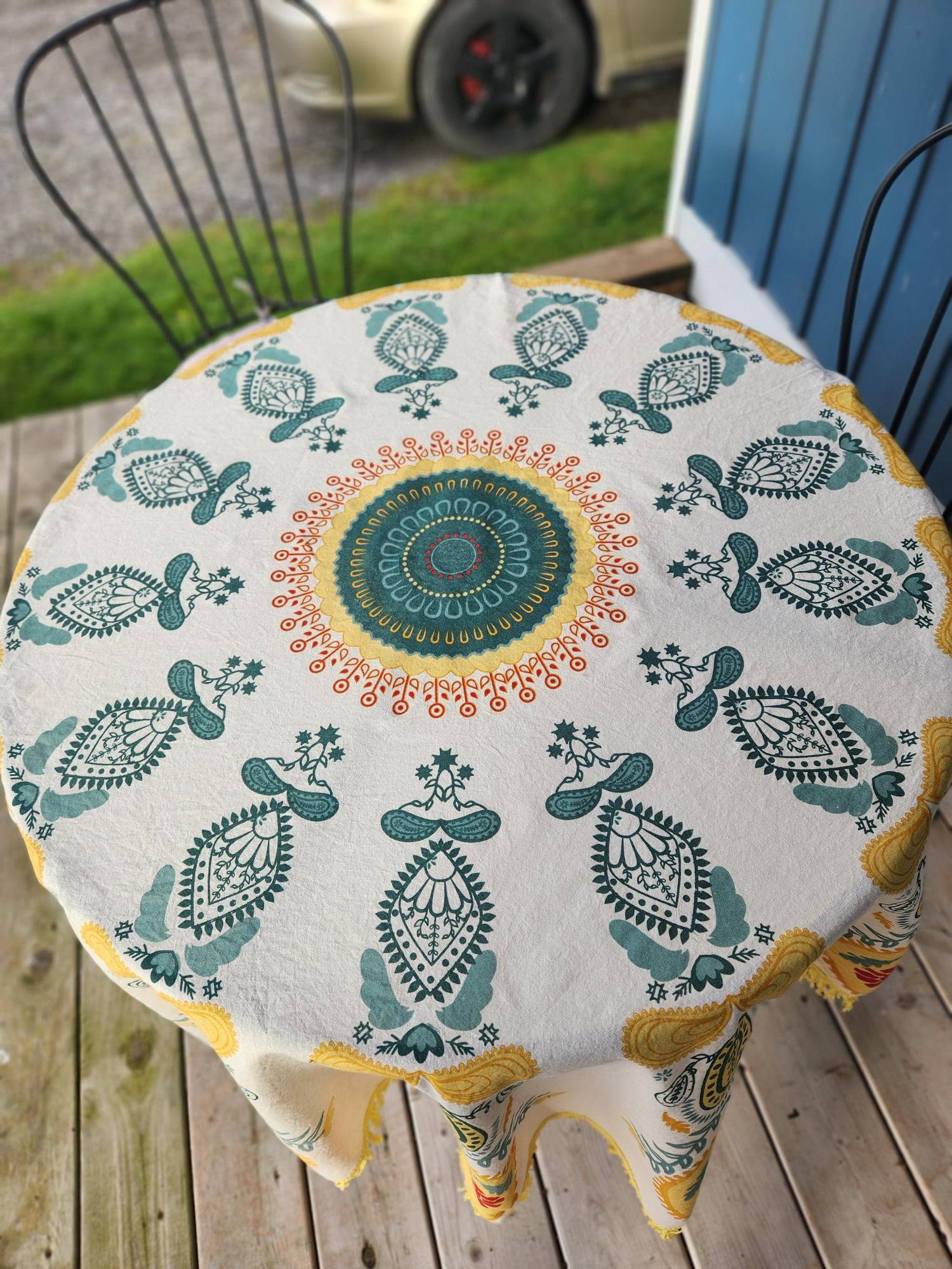 Bohemian Style Beach or Picnic "Roundie" /  Circular Tablecloth - photo 3