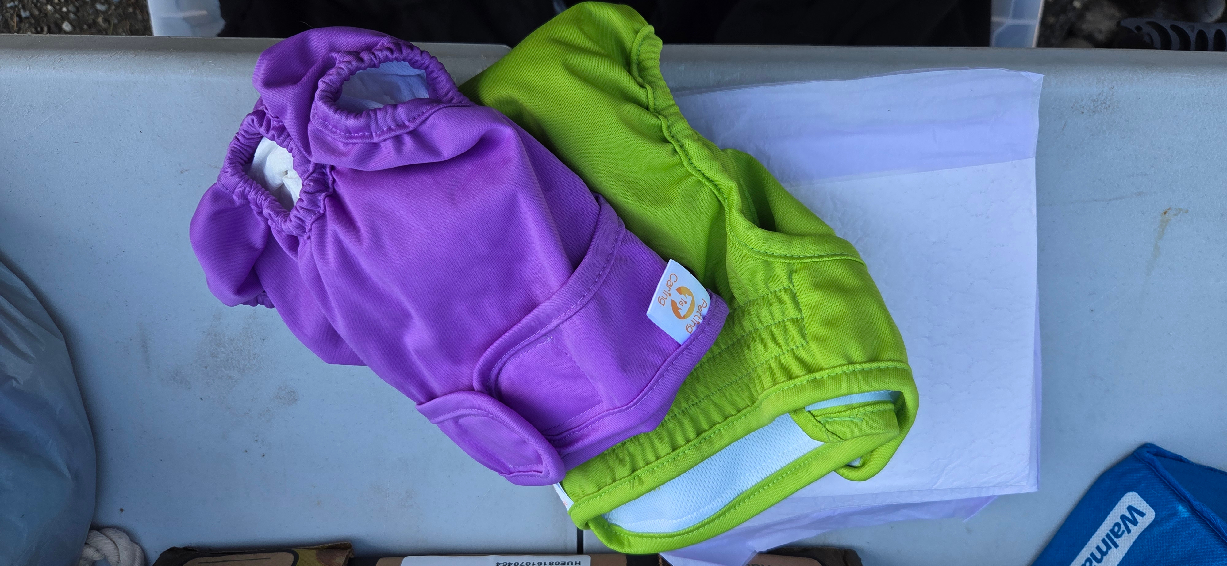 Petting is Caring Reusable Diapers - Purple & Green