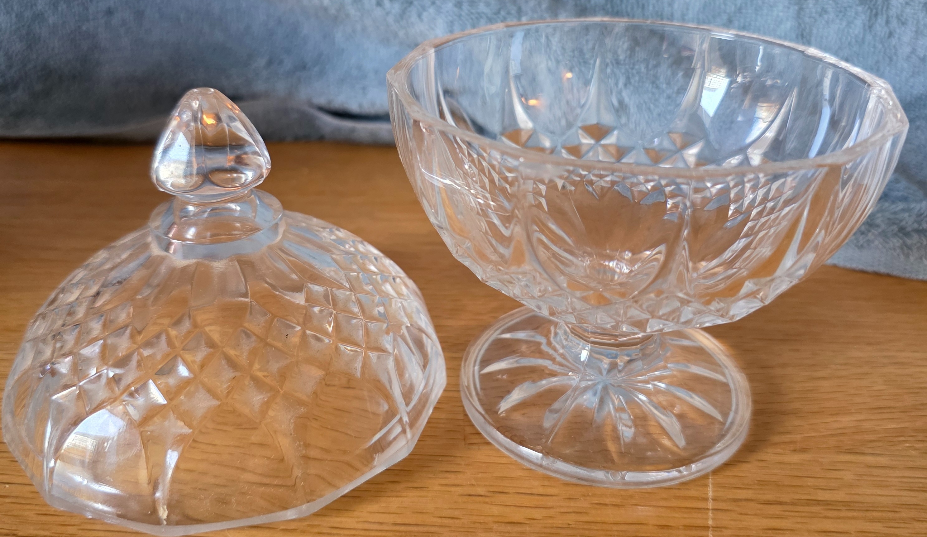 Glass Footed Candy Dish with Lid - photo 2