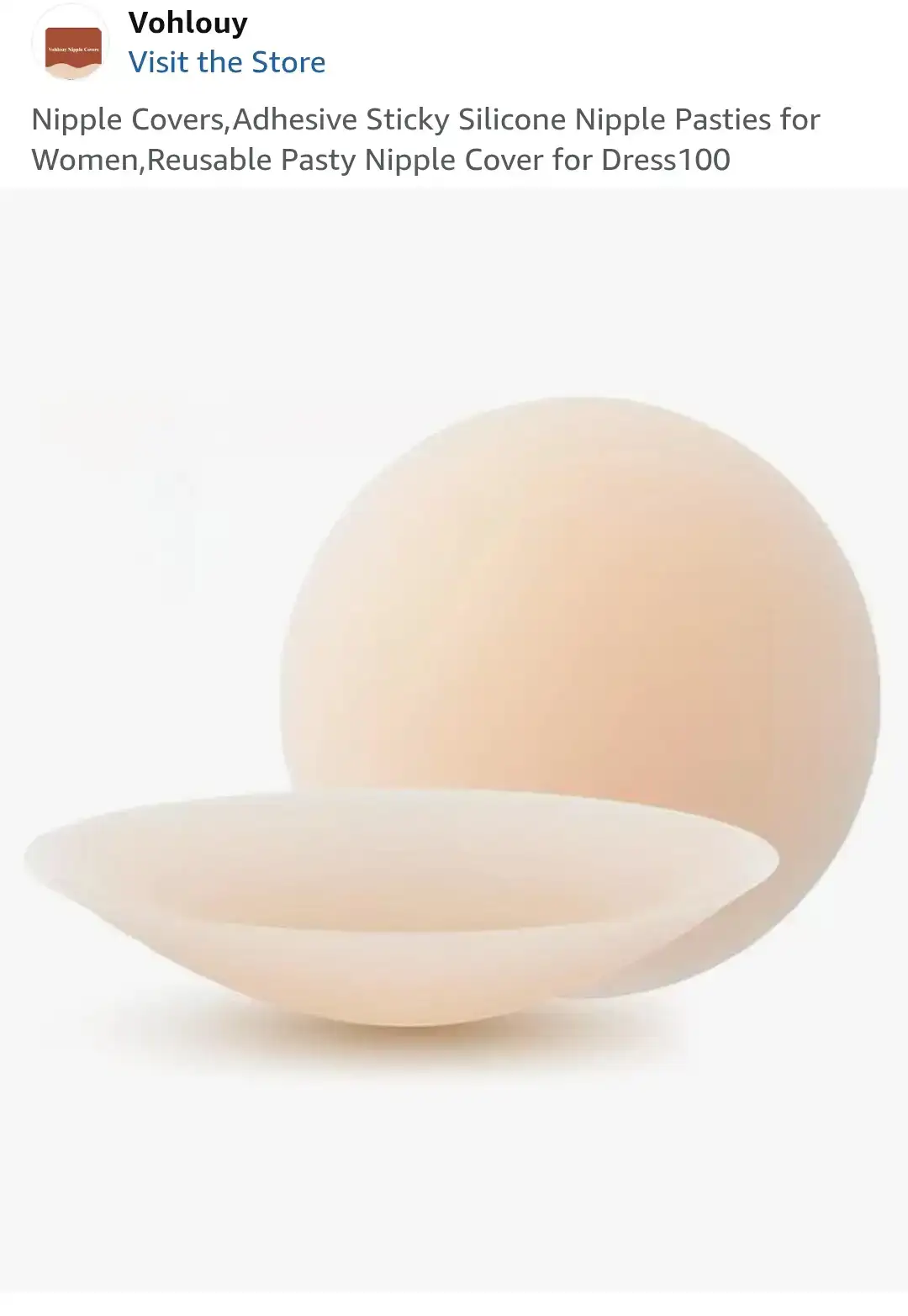 Vohlouy Invisible Nipple Covers - Medical Grade Silicone