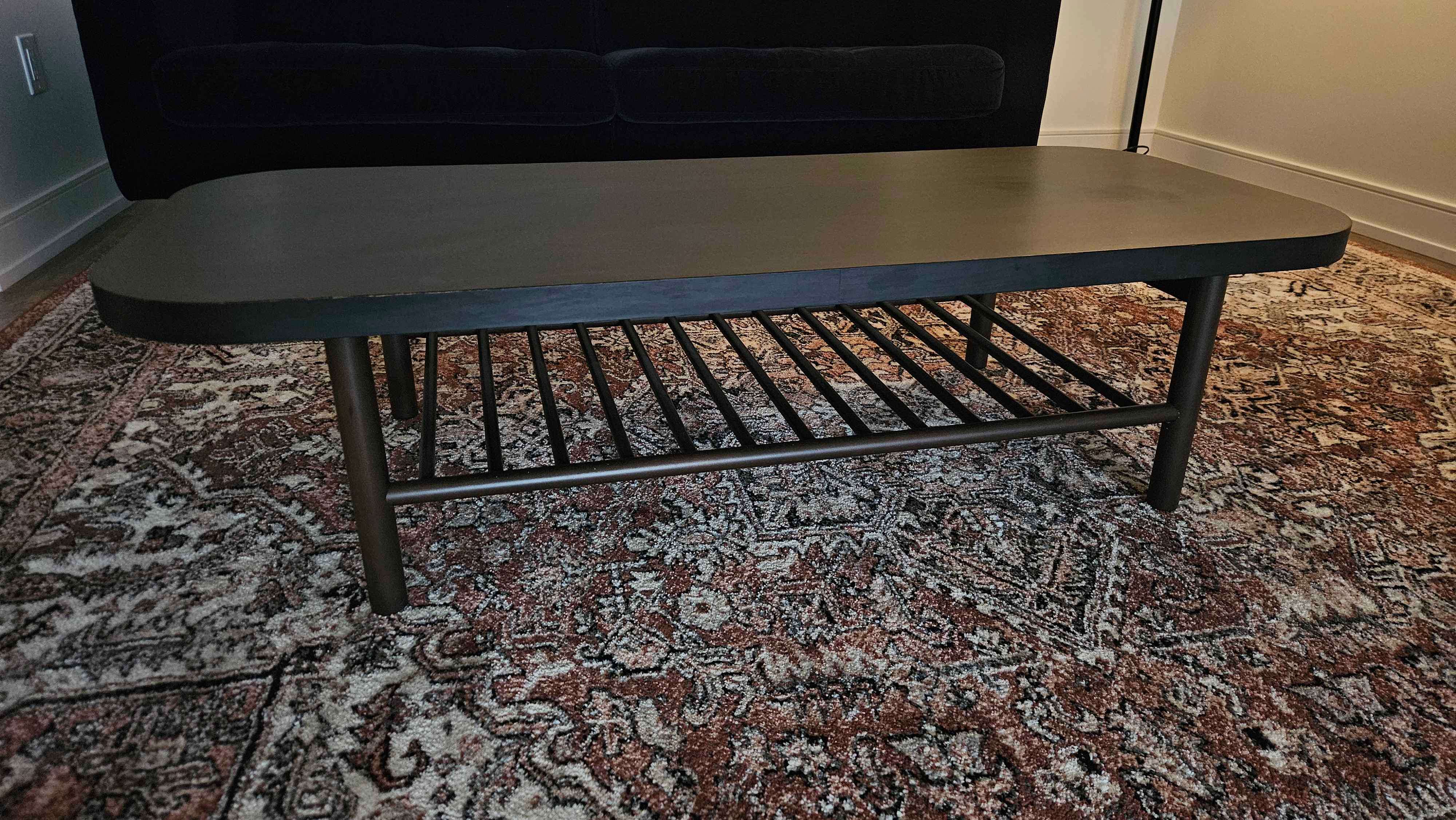 Dark Brown Beech Veneer Coffee Table - ikea