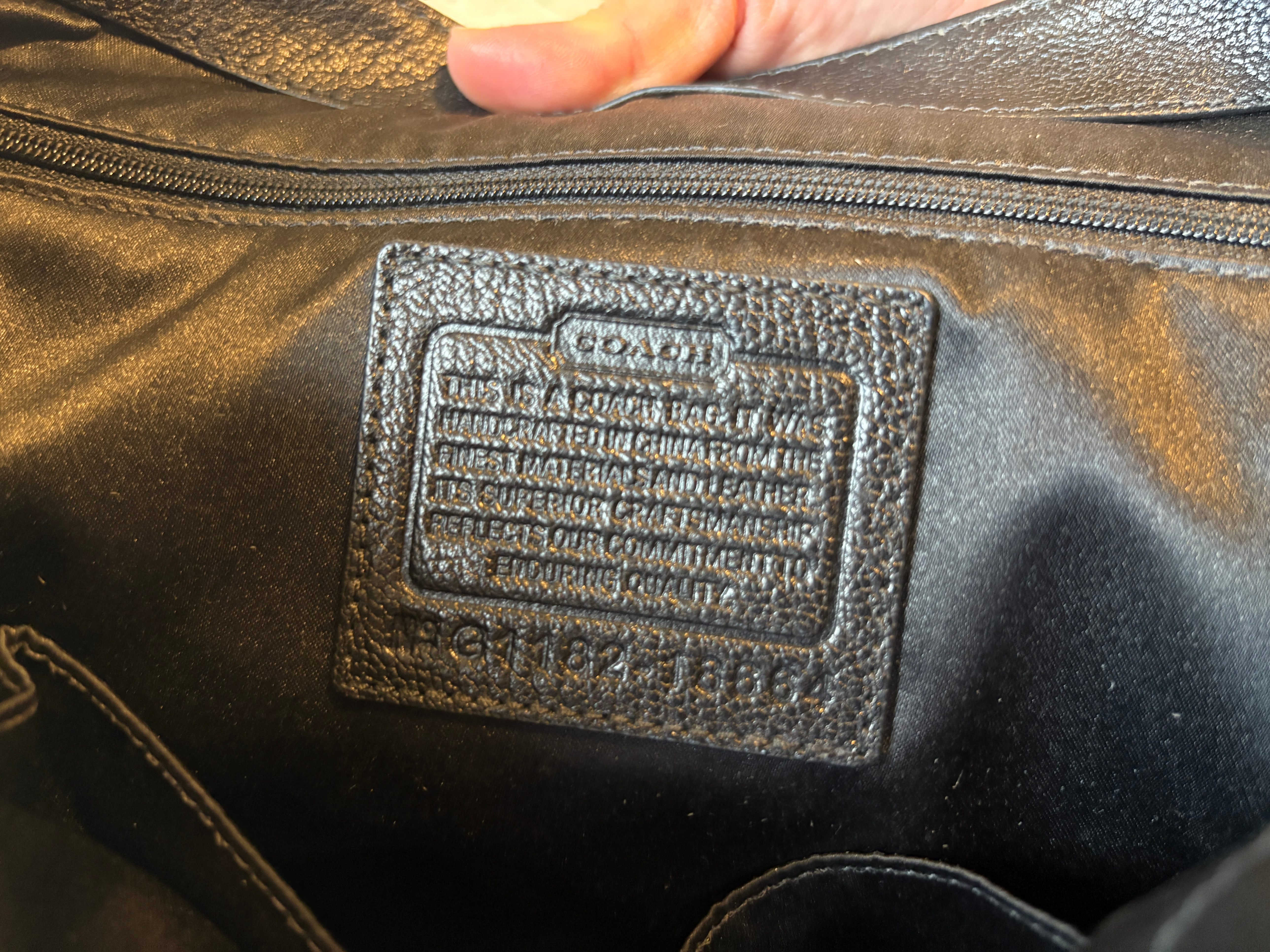 Coach Pinnacle Black Leather Eva Satchel/Handbag - photo 4