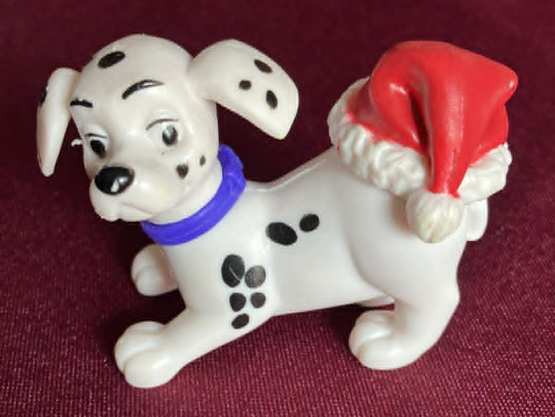 McDonald 1996 Disney 101 Dalmatians Santa Hat on Rear Figure - 3