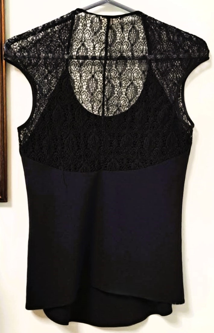Helmut Lang Puckered Lace Back Blouse A01HW504 Like New - photo 2