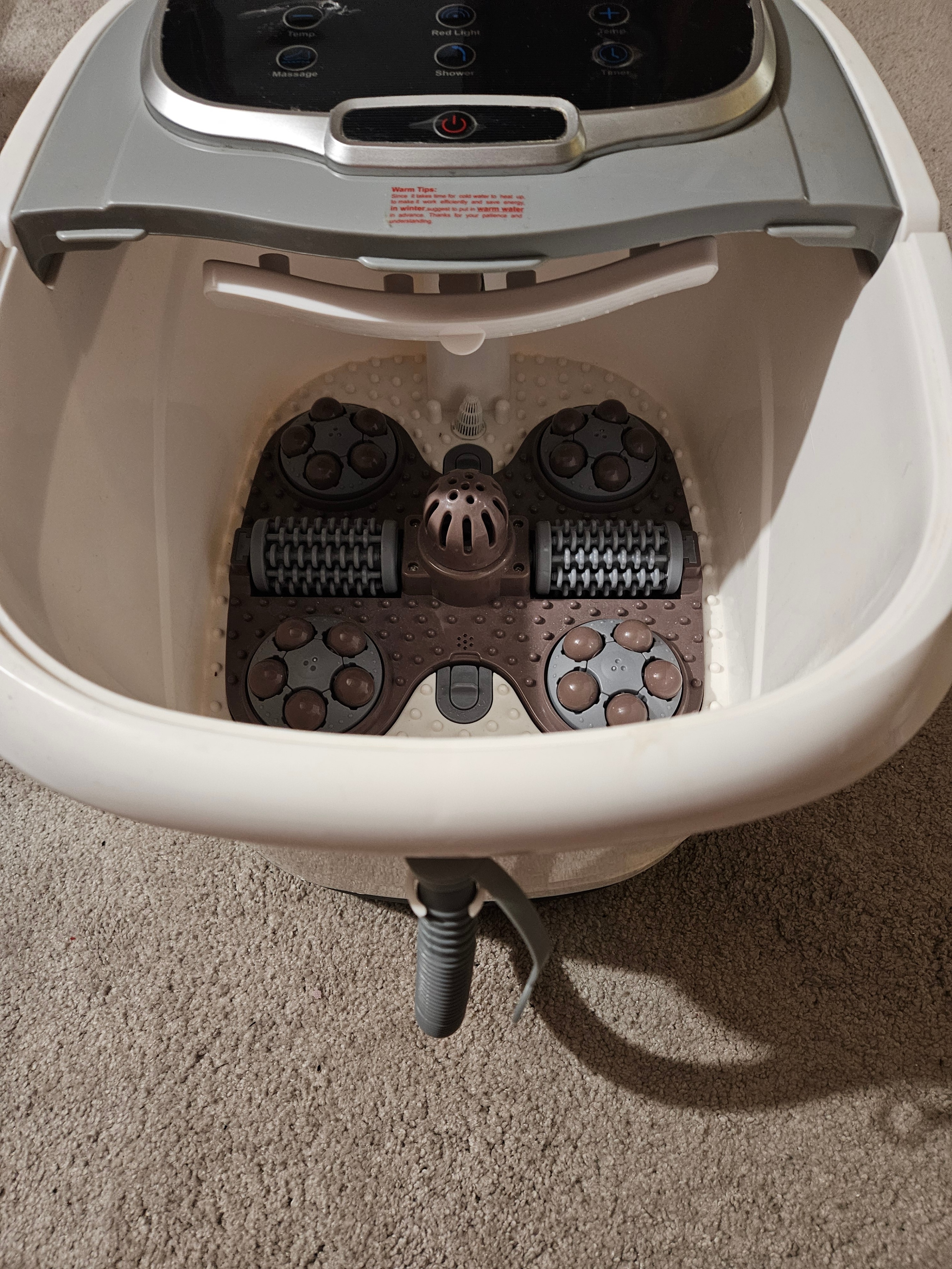 Foot Spa Bath Massager w/Temp Control, Motorized Rollers, Shower - photo 2