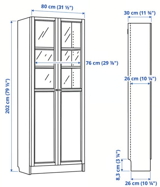 IKEA Bookcase with glass door - photo 2