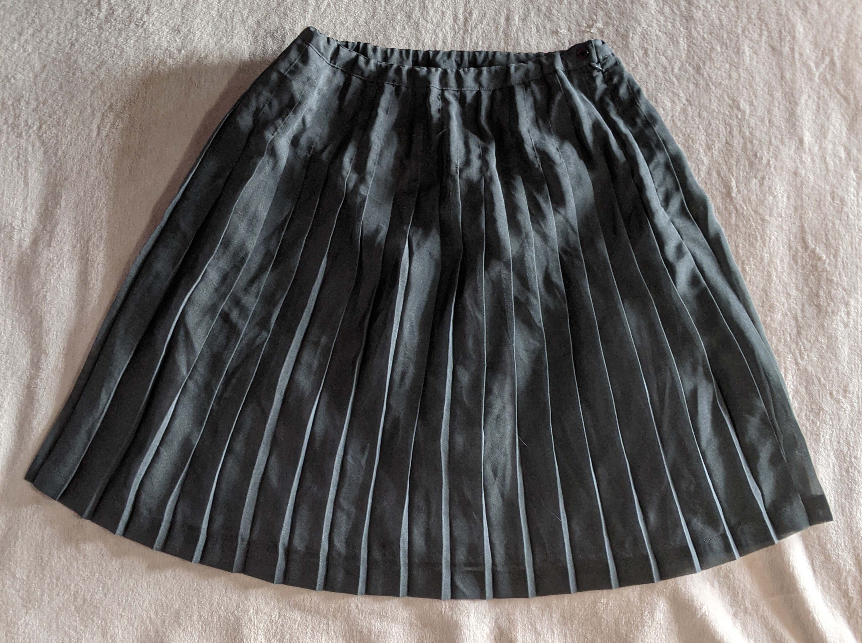 Kathy Ireland Grey A-Line Pleated Skirt
