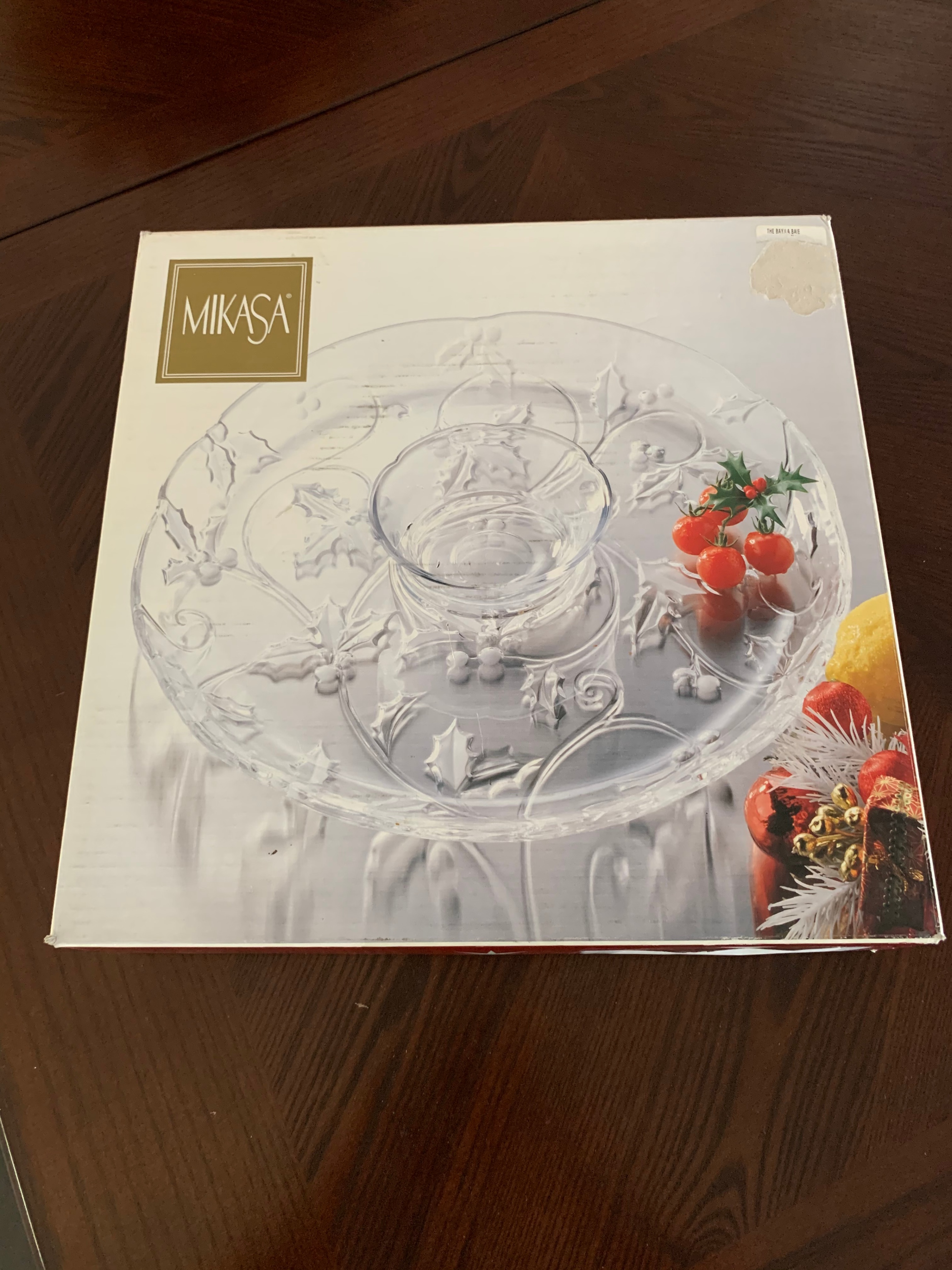 Mikasa Holly & Berry Chip and Dip Platter