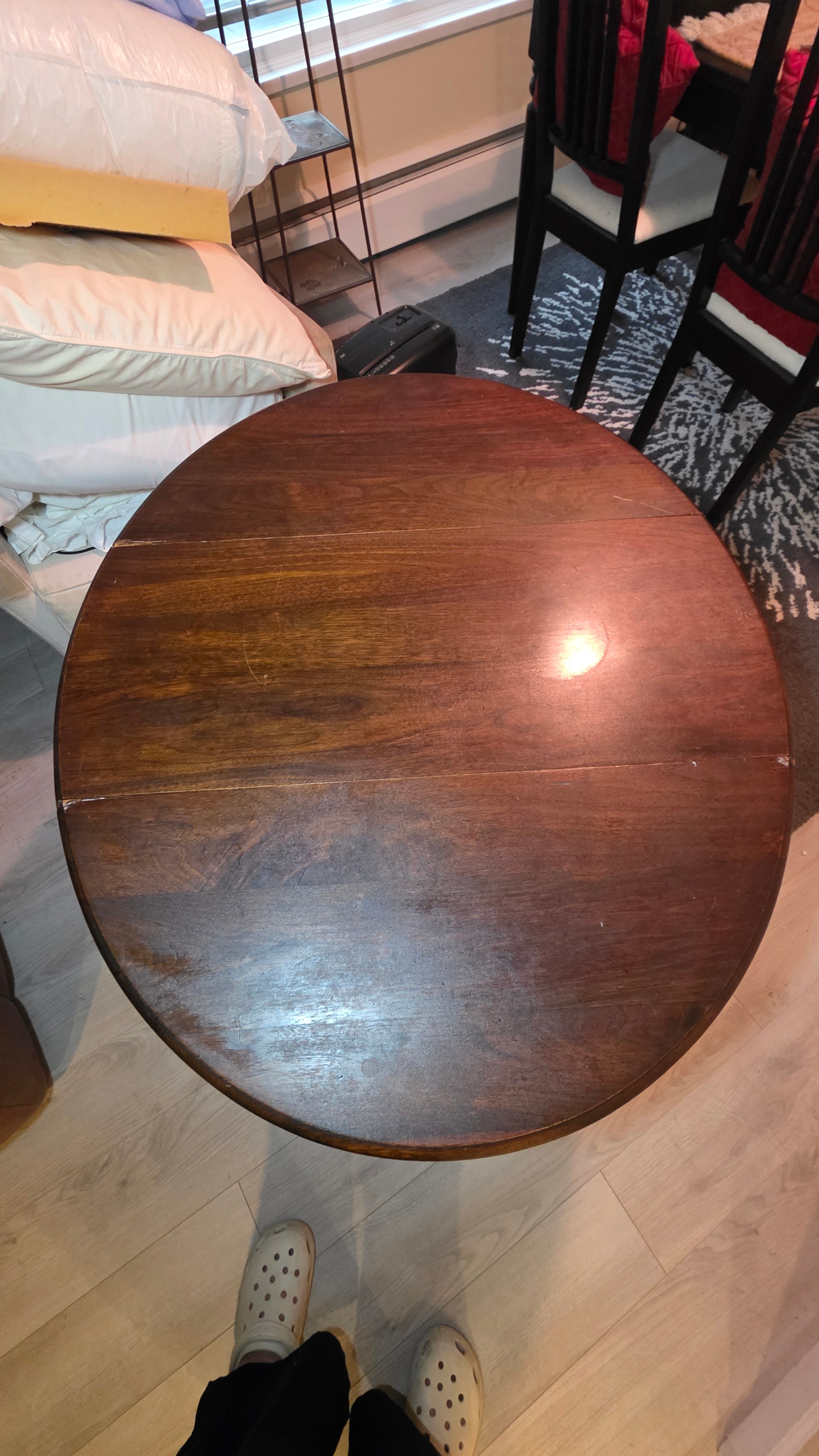 ✨ Vintage Solid Wood Gate Leg Drop-Leaf Table ✨ - photo 2