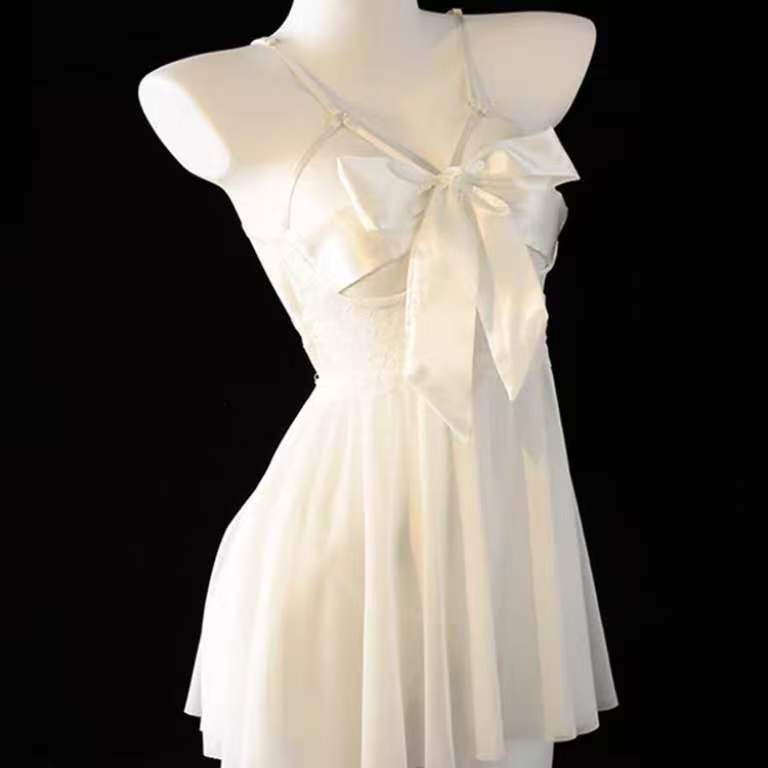 White Bow Sheer Dress - photo 4
