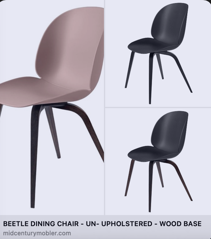 BRAND NEW. Gubi Beetle Dining Chairs - Set of 4 - Smoke Blue