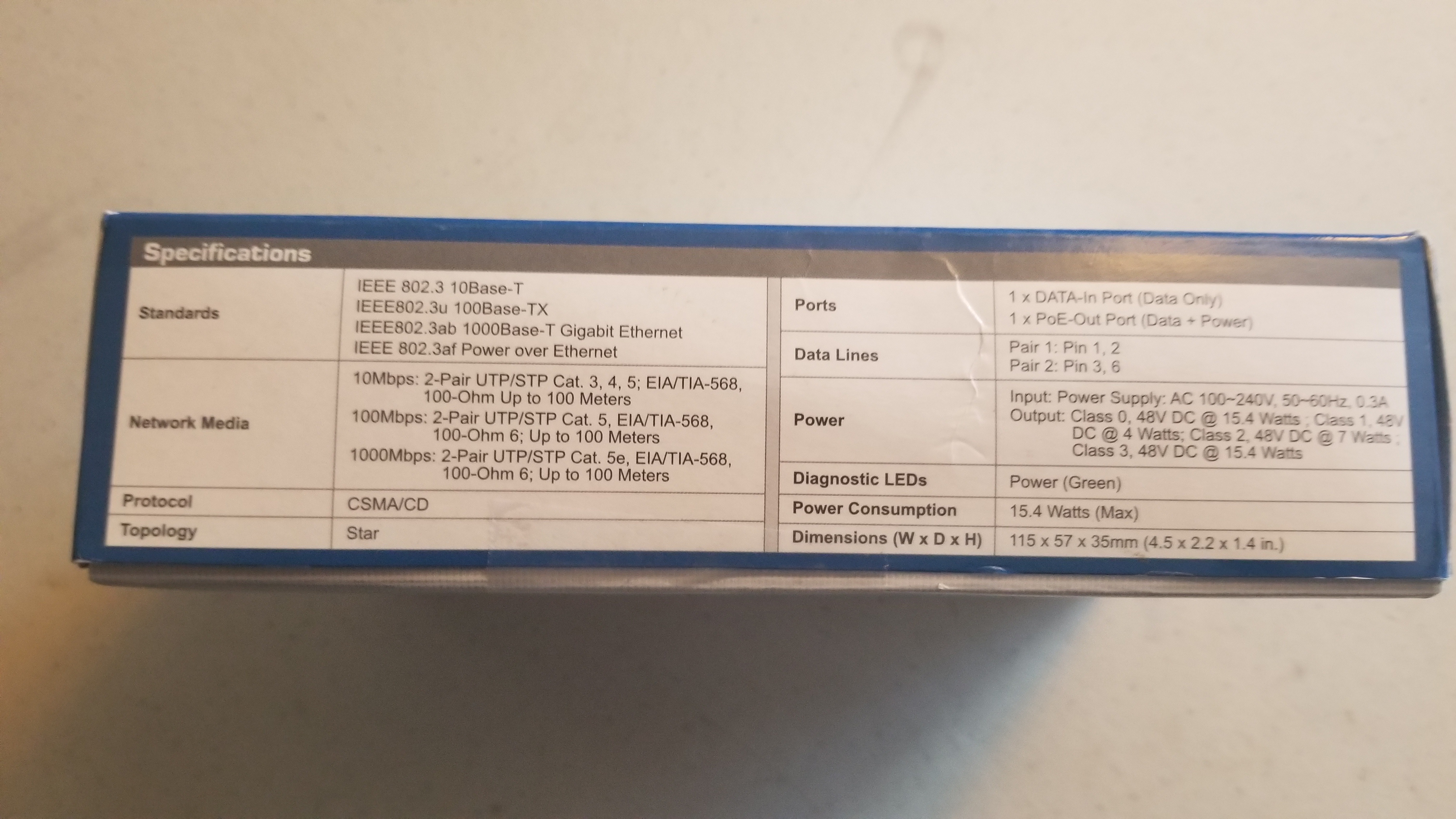 TRENDnet Gigabit Power over Ethernet (PoE) Injector TPE-111GI - photo 2