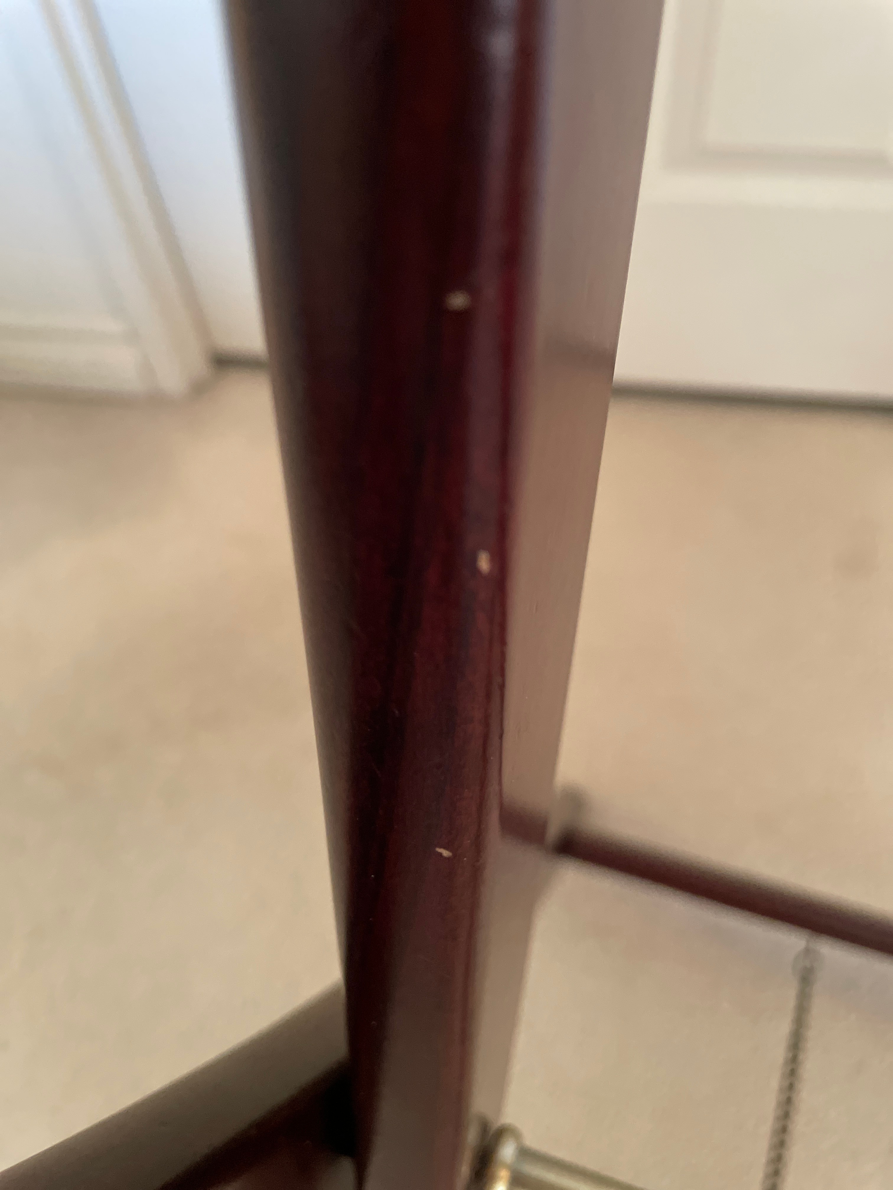 Bombay Co. Folding Valet Stand – Mahogany & Brass - photo 5