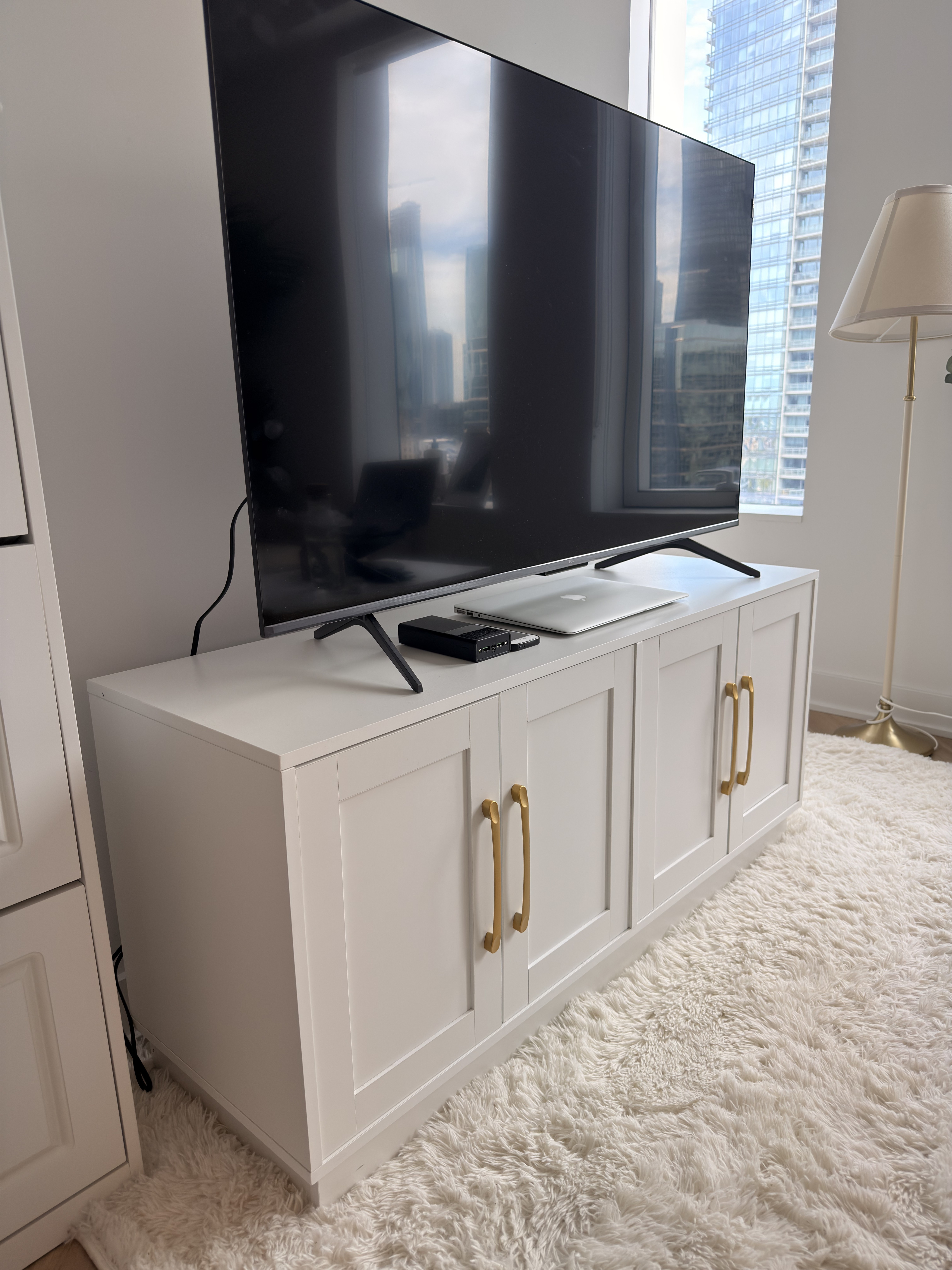 Modern White TV Stand For Sale - photo 3