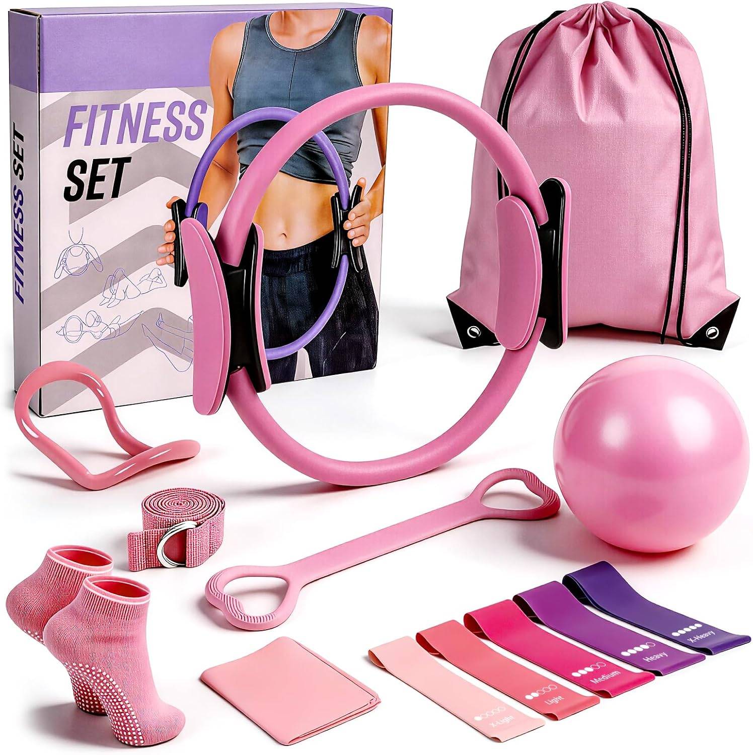 13Pcs Pilates Kit Equipment Home Workout Kit