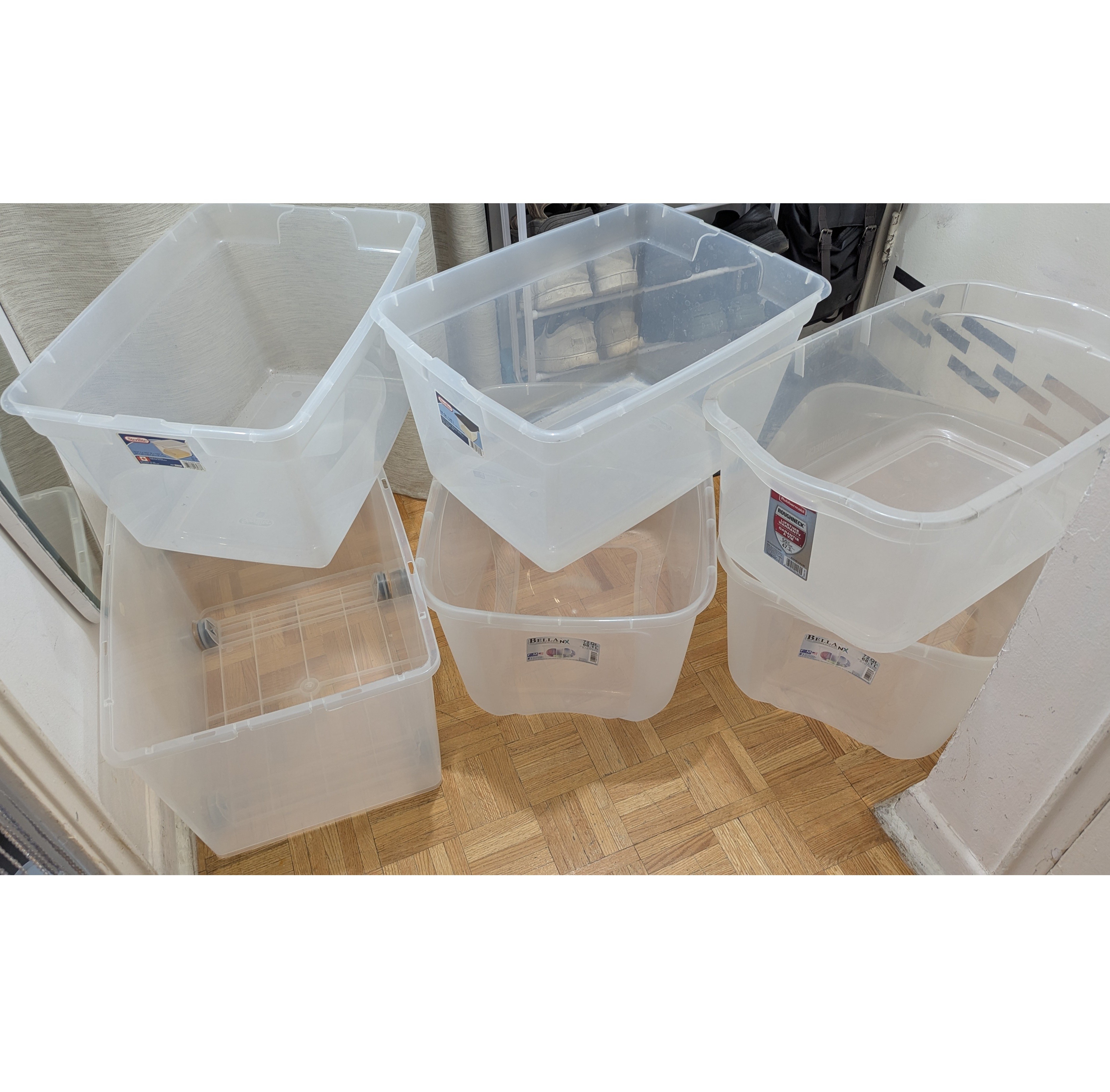 BIG LARGE Plastic Storage Box Bins Totes Containers to Organizer