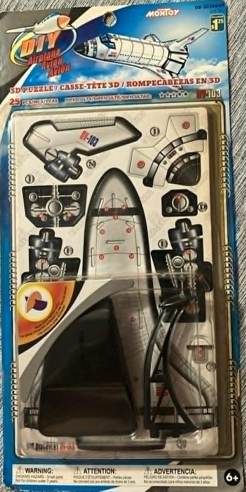 DIY 3D Puzzle Airplane OV-103 (New)