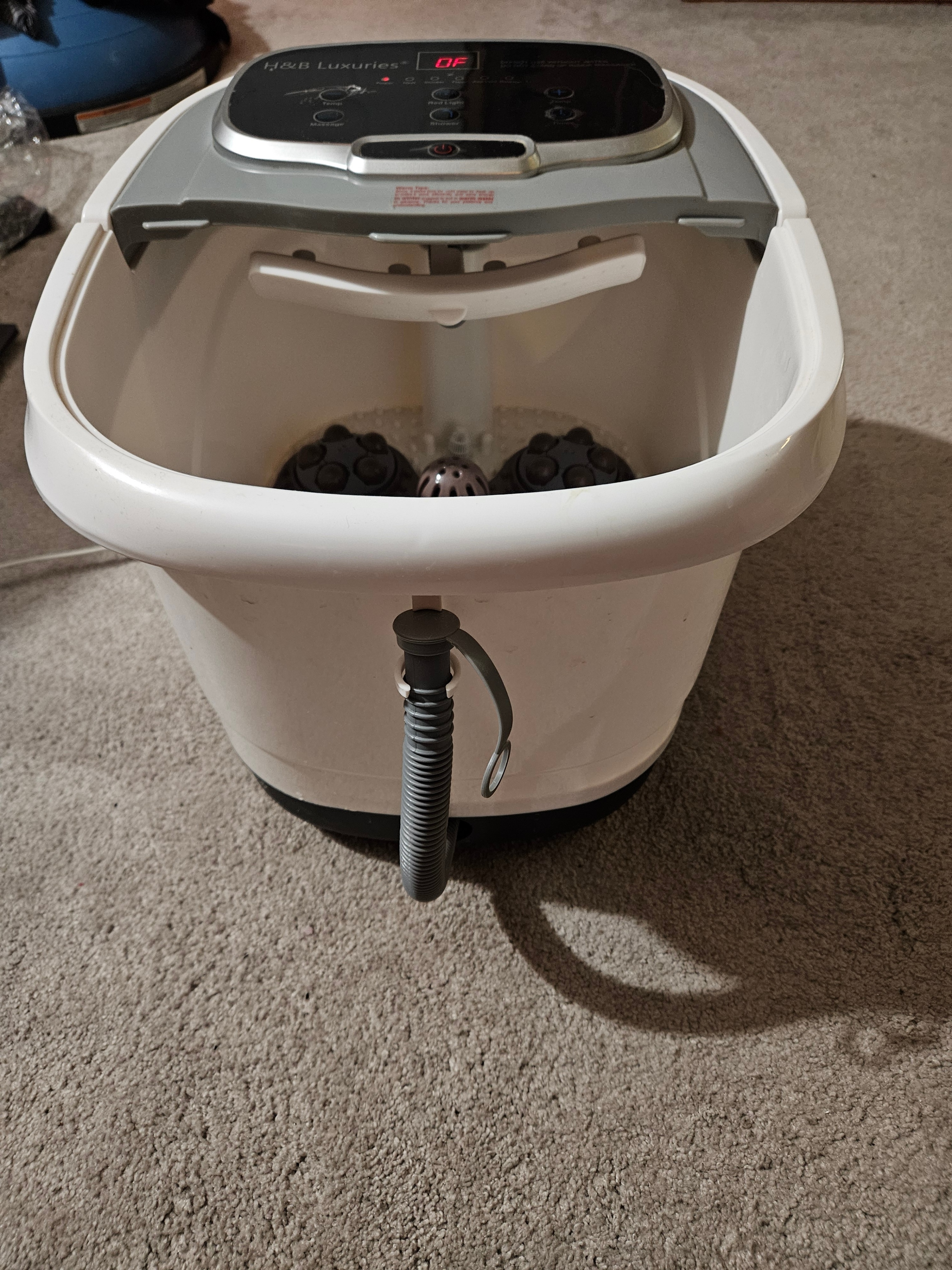 Foot Spa Bath Massager w/Temp Control, Motorized Rollers, Shower