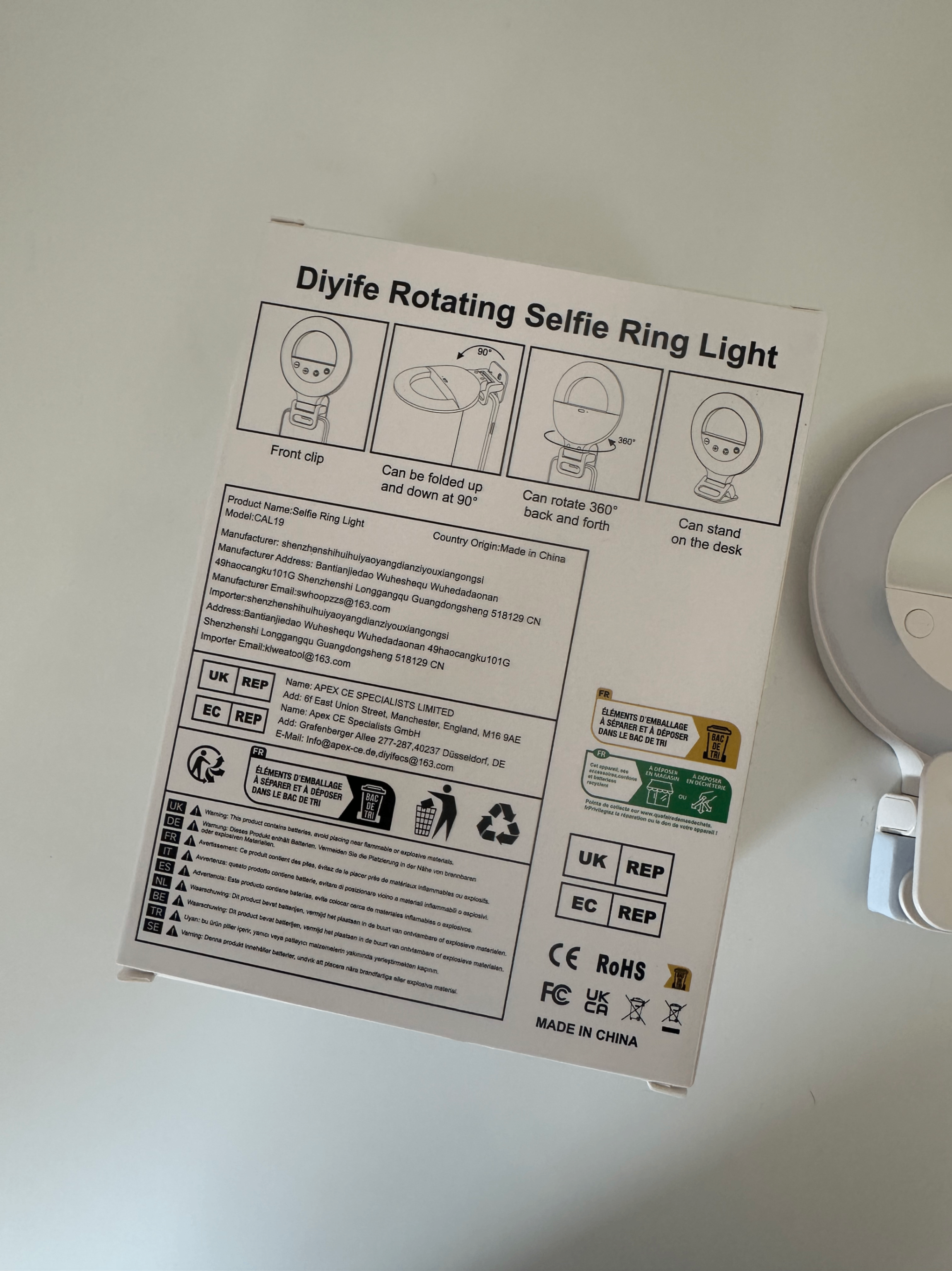 Rotating selfie ring light - photo 5