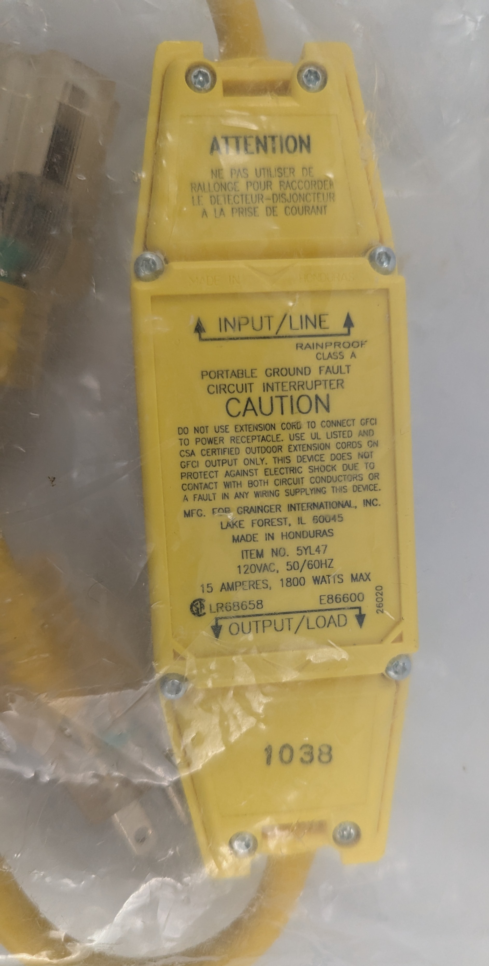 NEW Power 1st Portable GFCI Inline UL CSA - photo 3