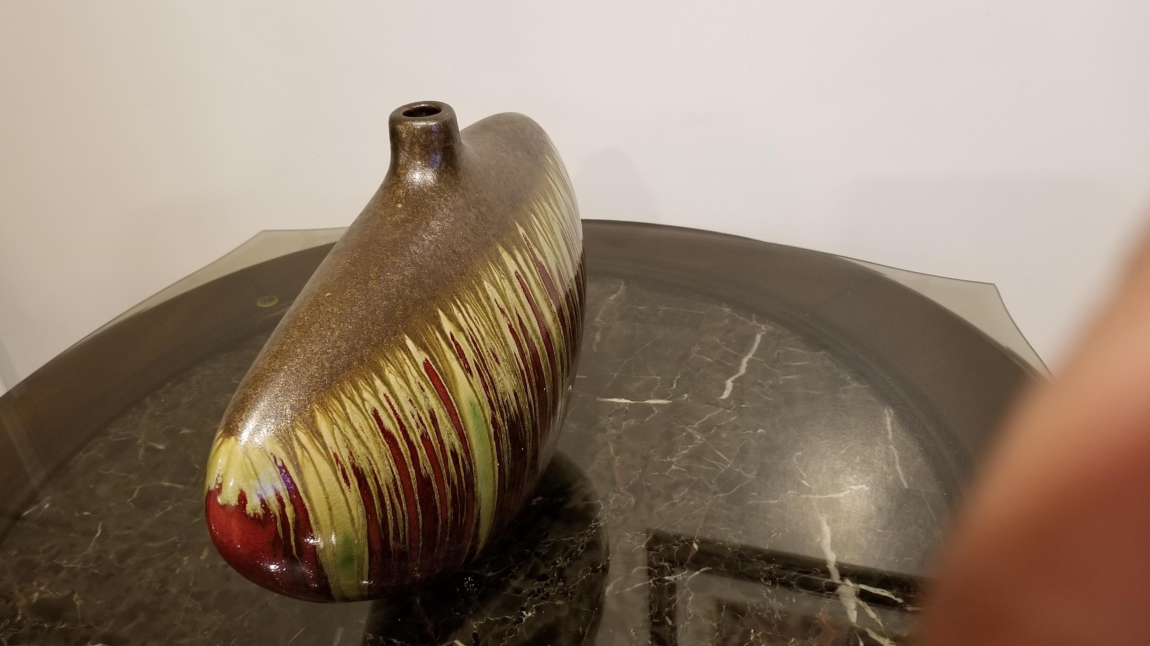 Unique Drip Glaze Ceramic Vase - photo 4