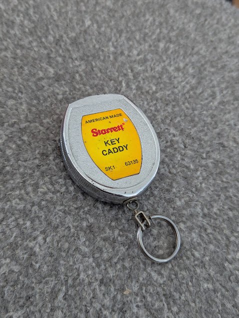 Starrett key caddy with 18 inch retracting chain and belt hook