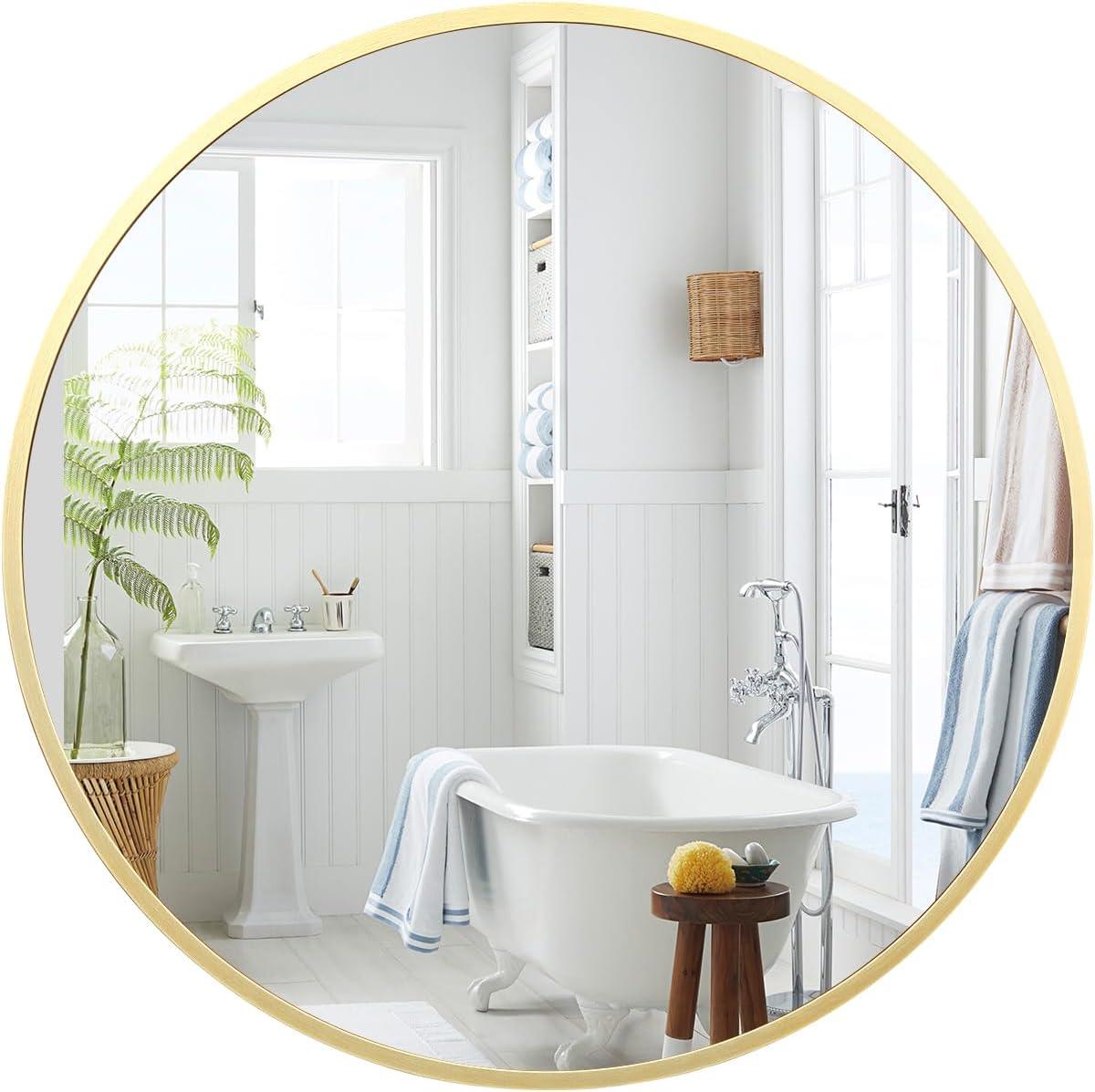20 Inch Gold Round Bathroom Mirror - photo 2