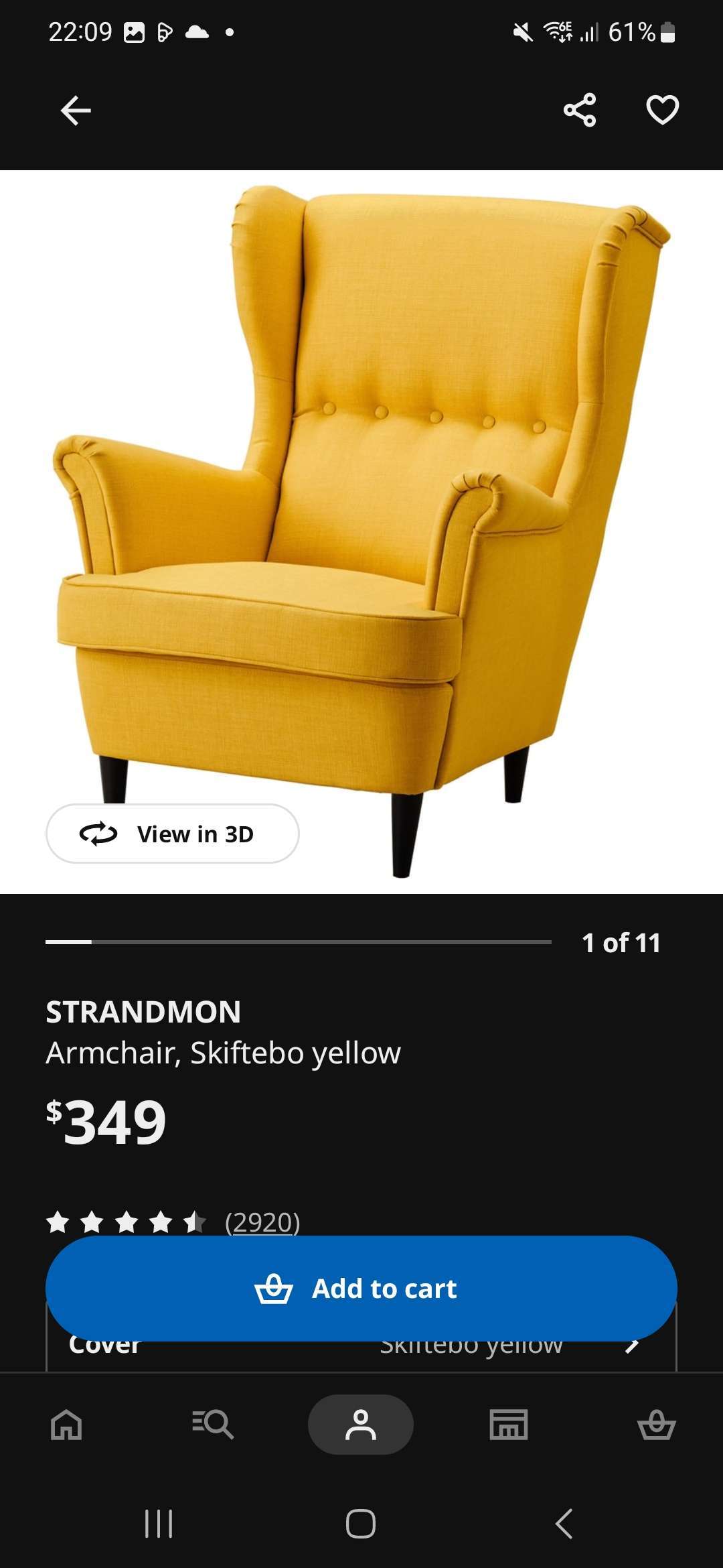 Dandelion Yellow Arm Chair - Ikea - photo 5