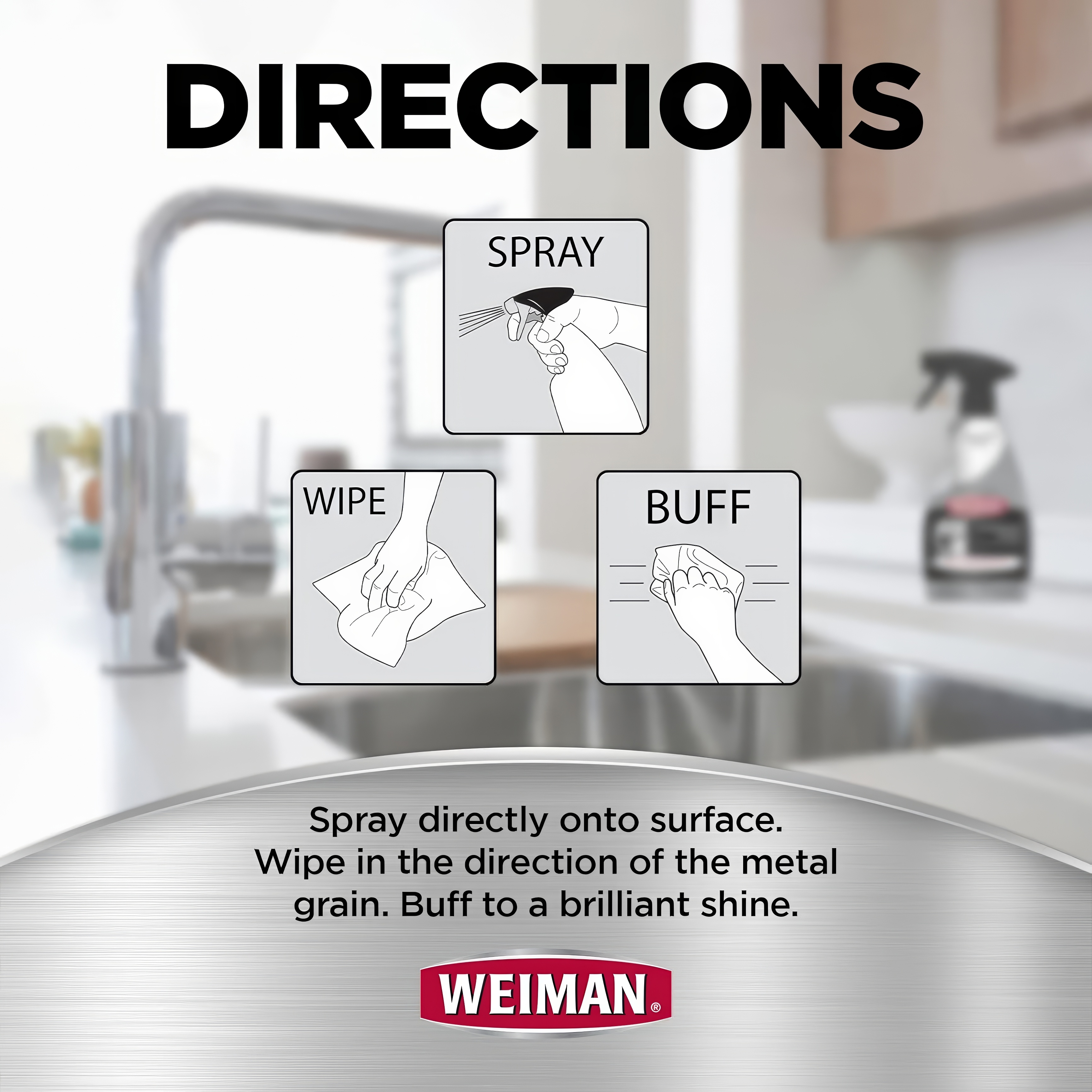 New Weiman Stainless Steel Cleaner and Polish 651 ml - photo 4