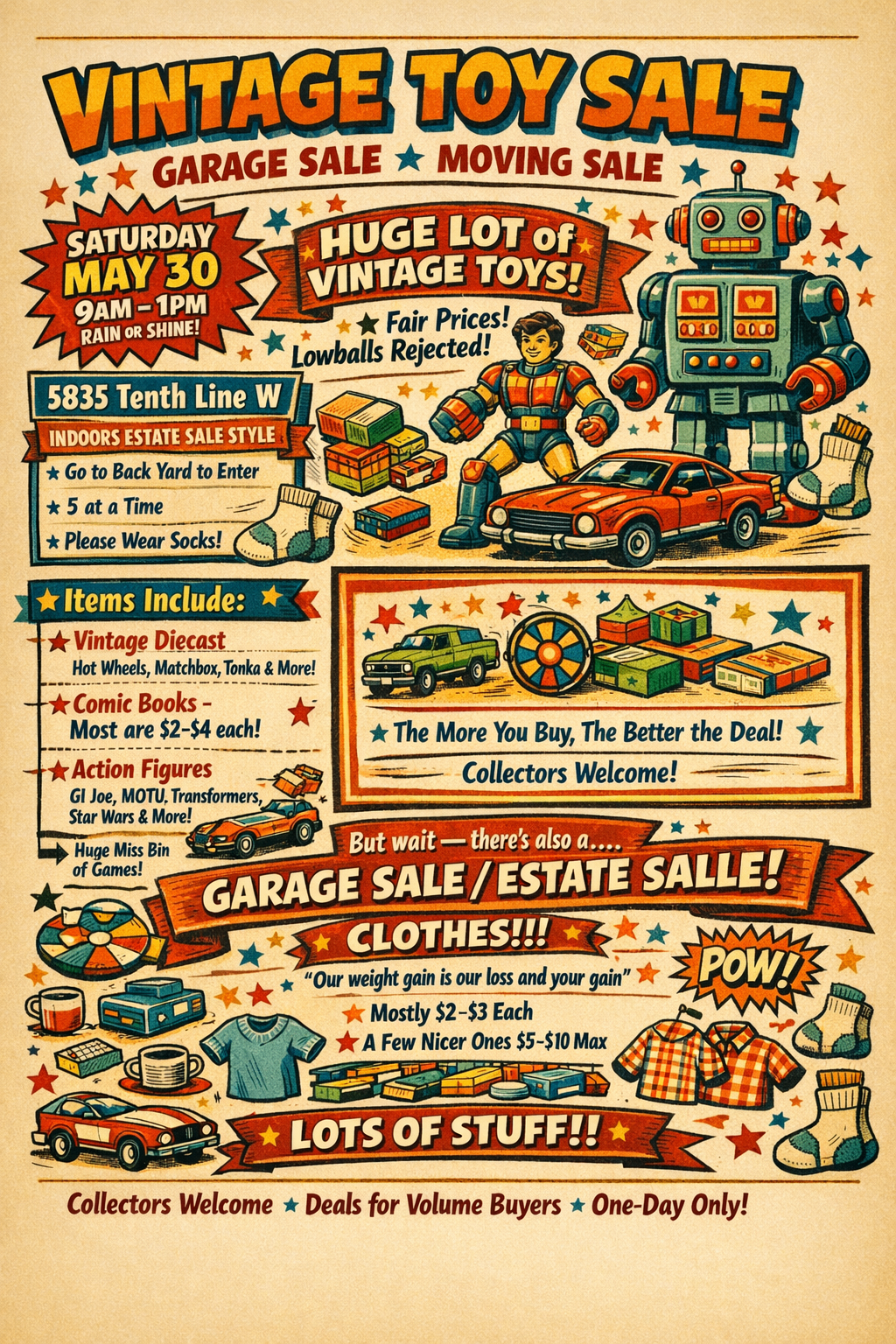 Vintage Toy Sale - Garage Sale - Moving Sale