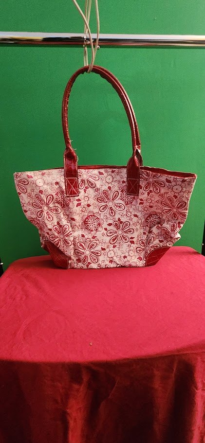 Red Floral Tote Bag