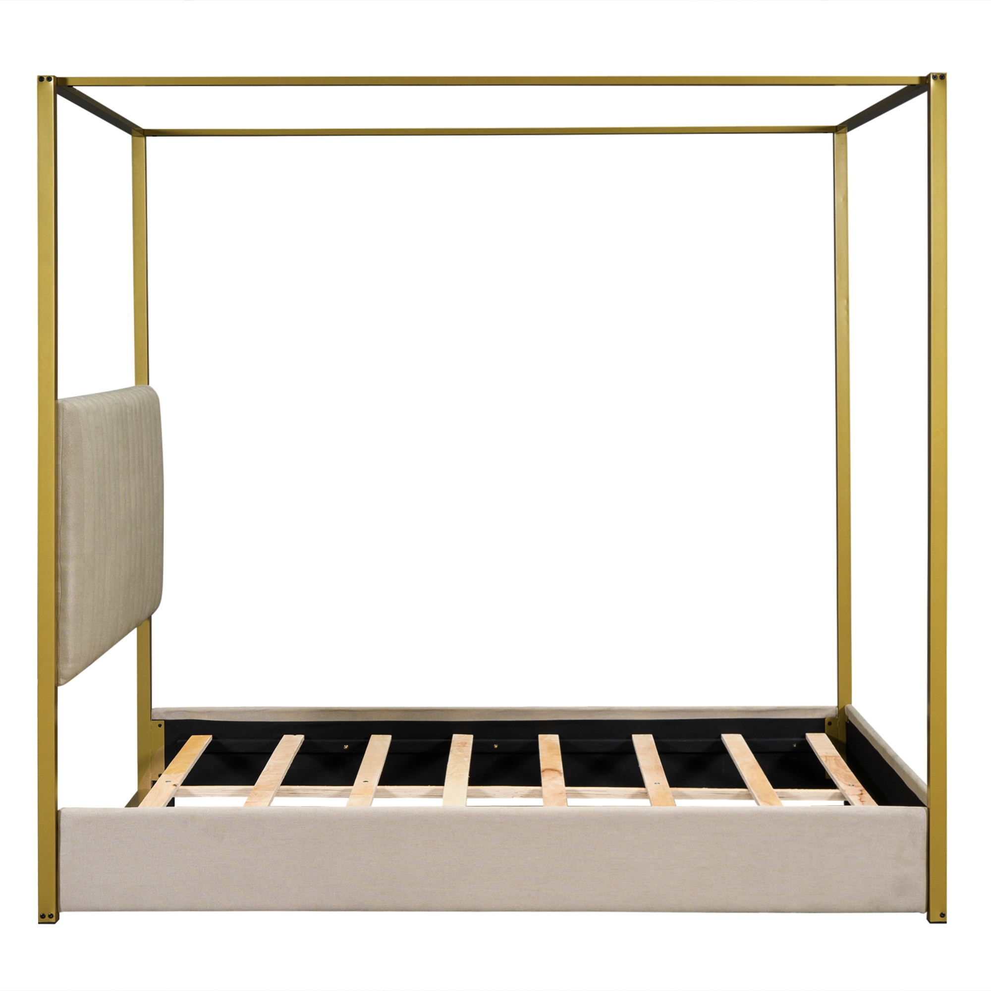 Modern Queen Velvet Upholstered Bed – Framed Luxury Design - photo 4