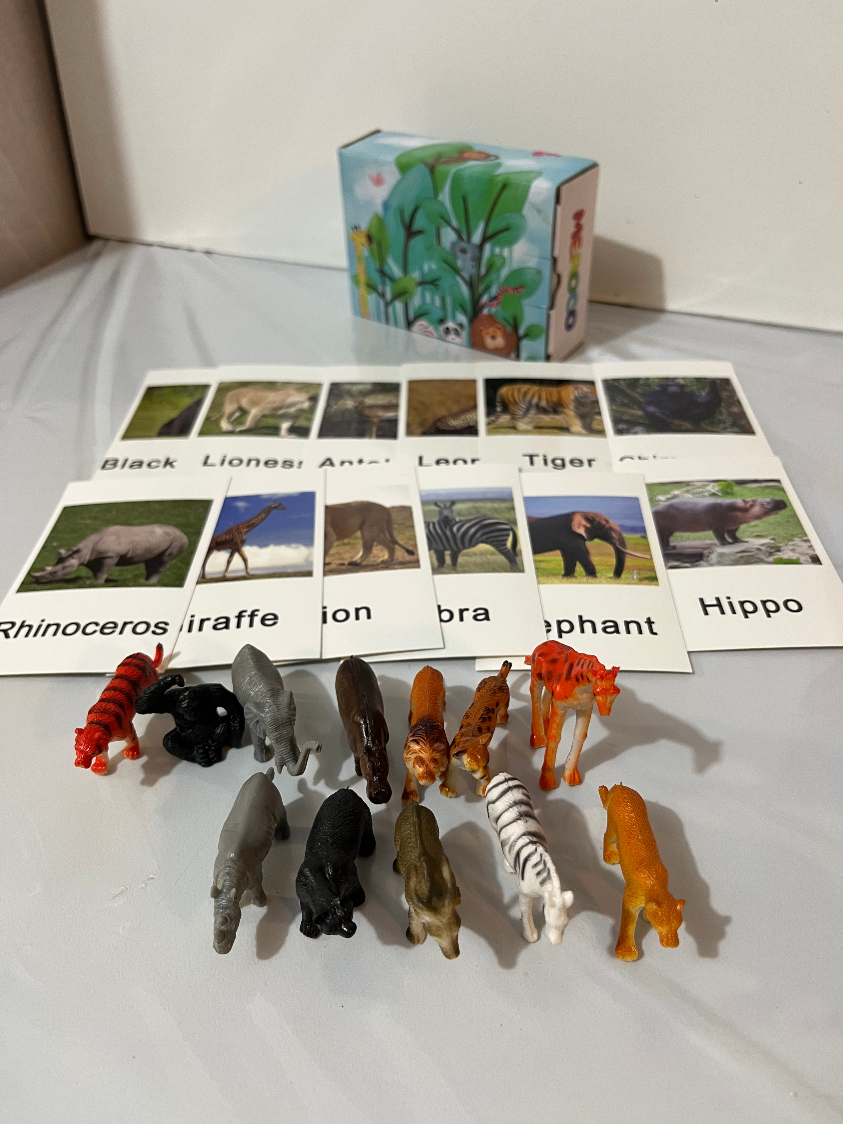 MEROCO Animal Matching Game with Cards & Figurines (Set of 3) - photo 3