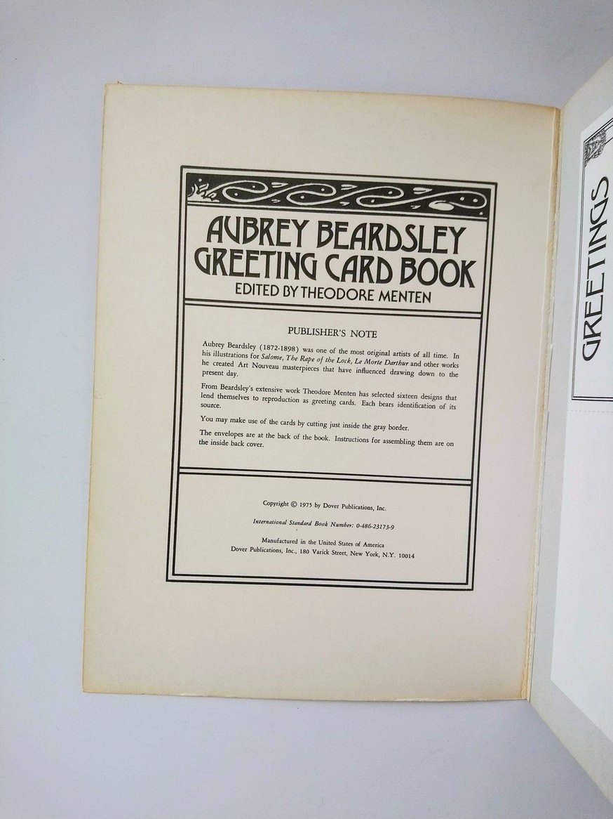 Aubrey Beardsley Greeting Card Book! - photo 3