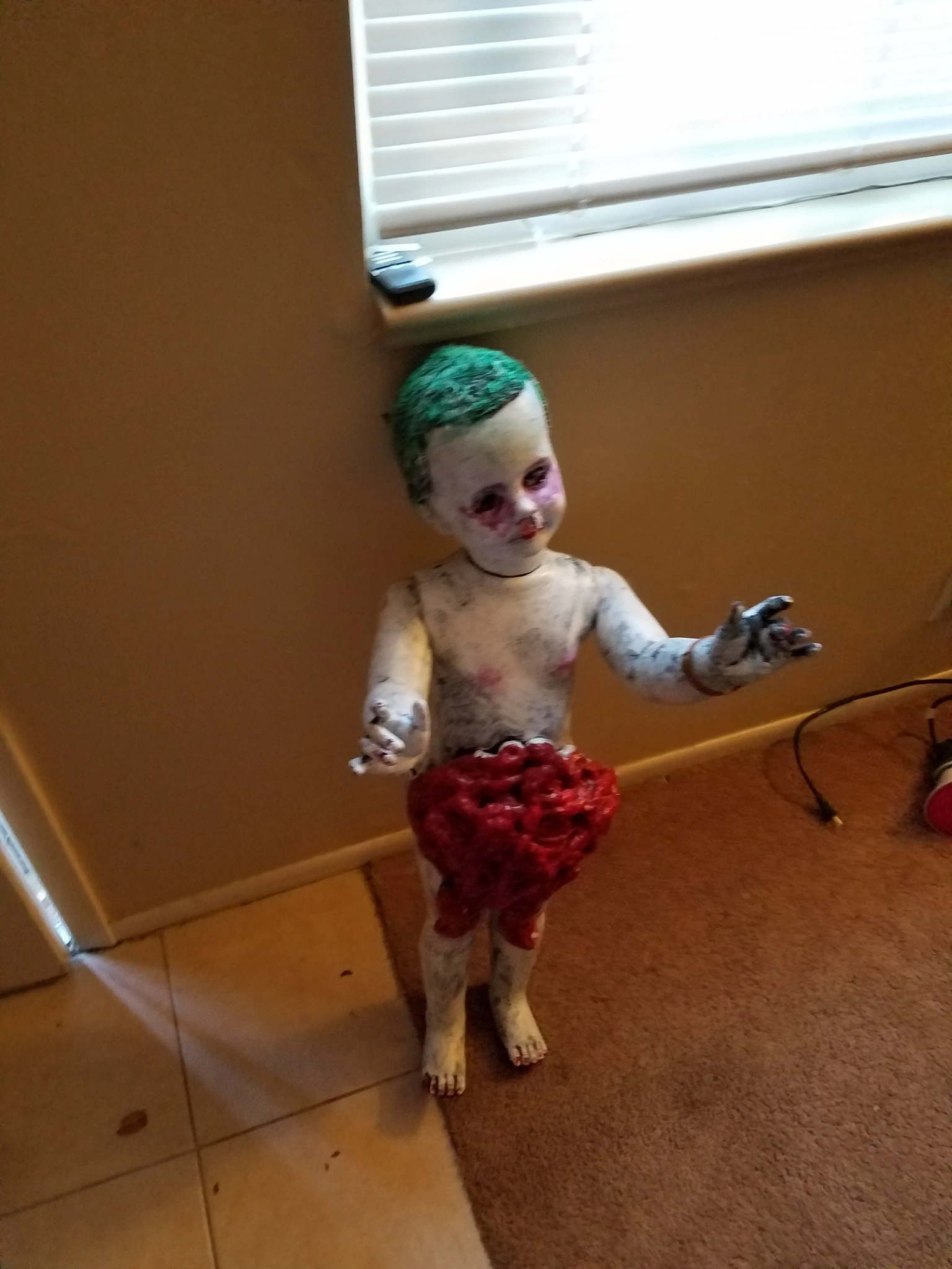 Halloween - One-of-a-kind Zombie Child Art Piece
