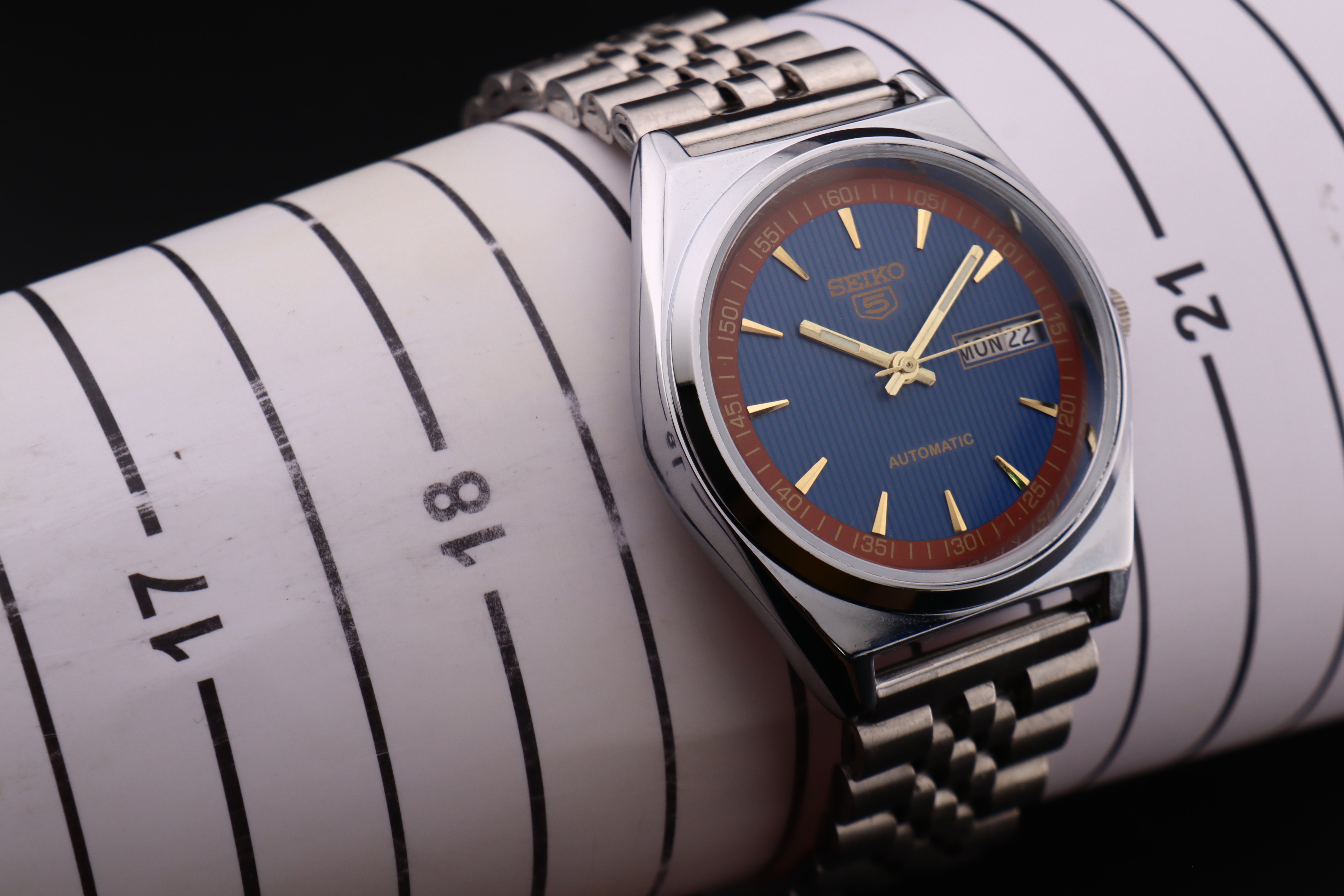 Vintage Seiko 5 Automatic 6309A Men's  Watch D&D- Japan Made - photo 5