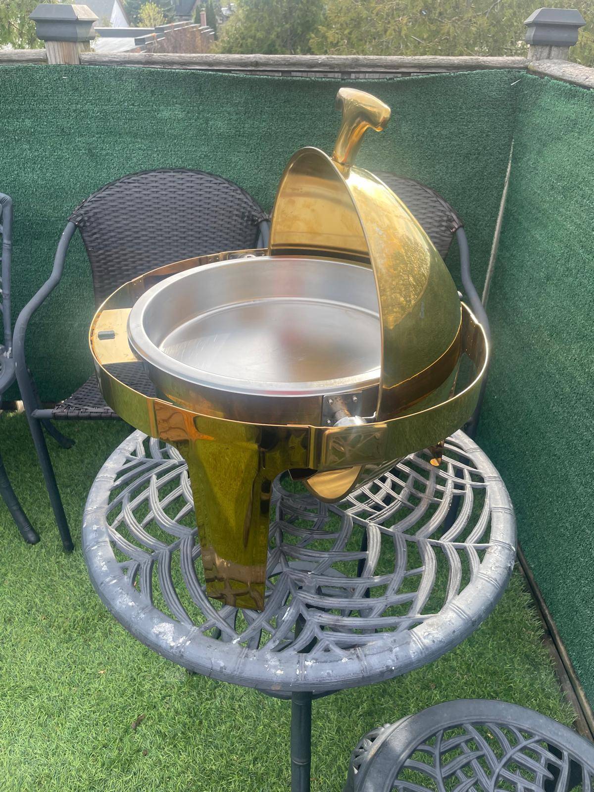 Round Gold Chafing Dish / Buffet Server – $100 each - photo 2