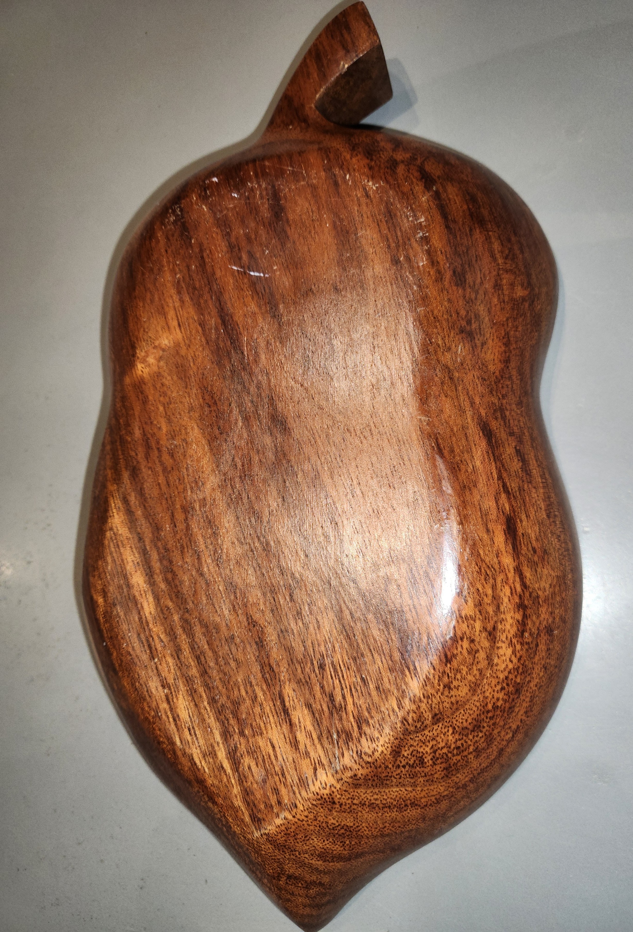 Mid-century, Hand-carved Wooden Acorn-shaped Dish - photo 3