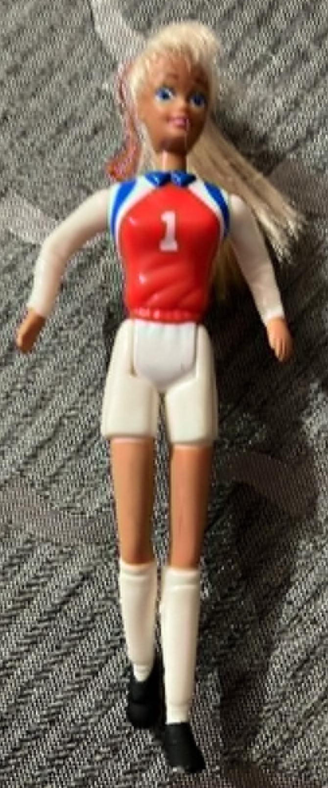 1999 McDonalds Soccer Barbie - 4 1/2 Inches