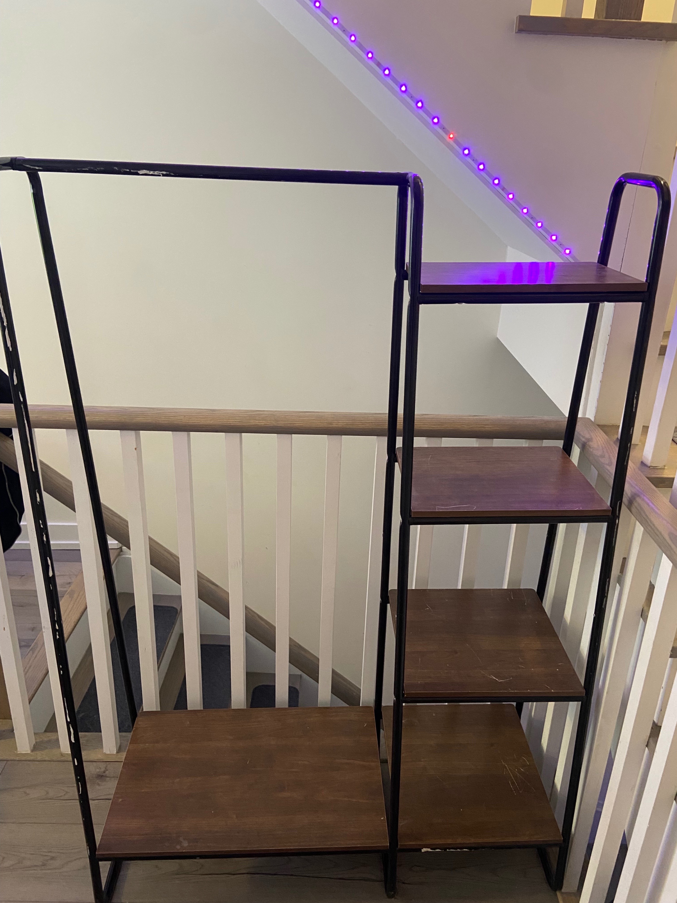 Black Metal Clothes Rack with Shelves - photo 2