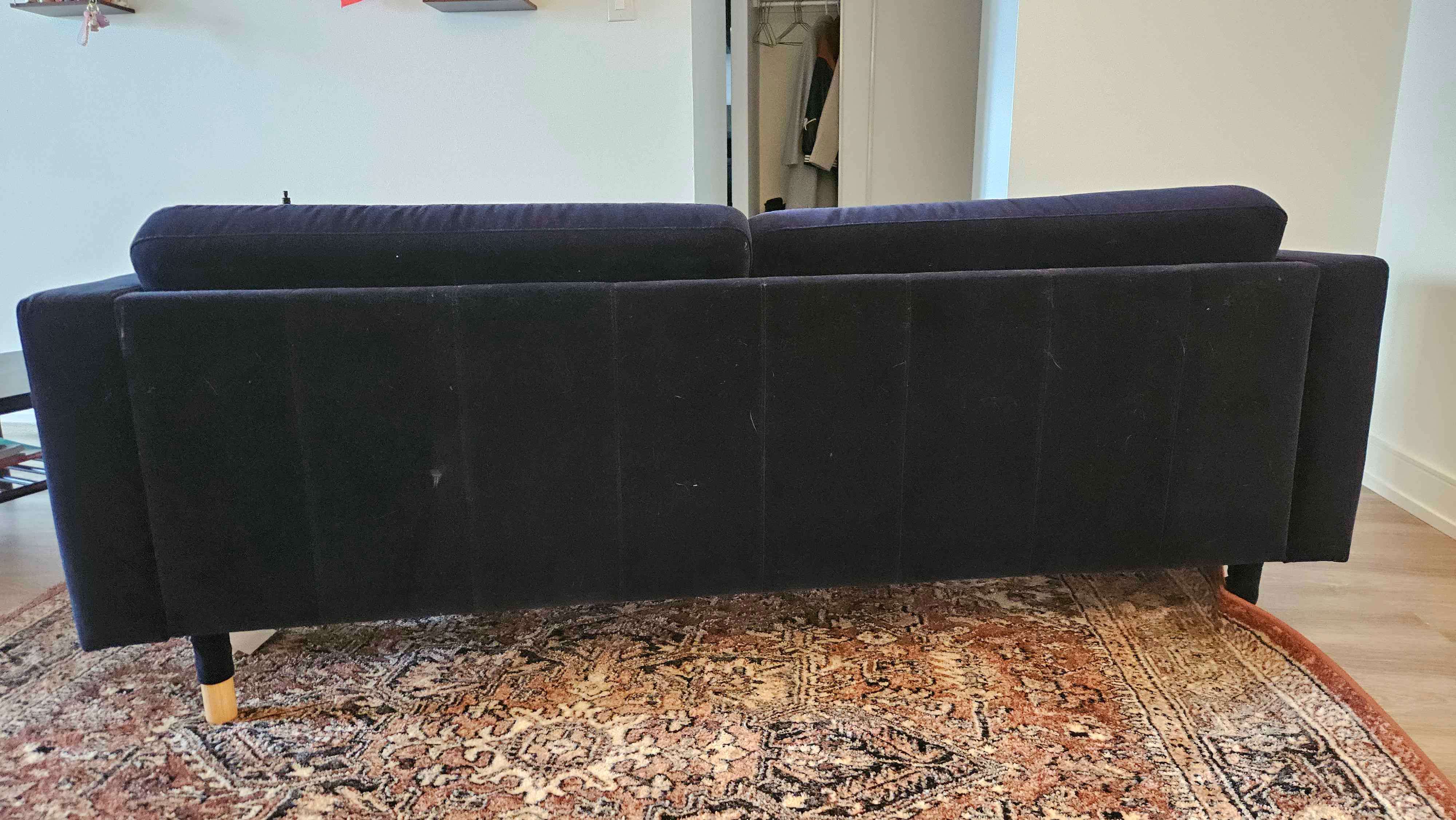 Ikea Love Sofa - Dark Blue Velvet Fabric - changeable cover - photo 5