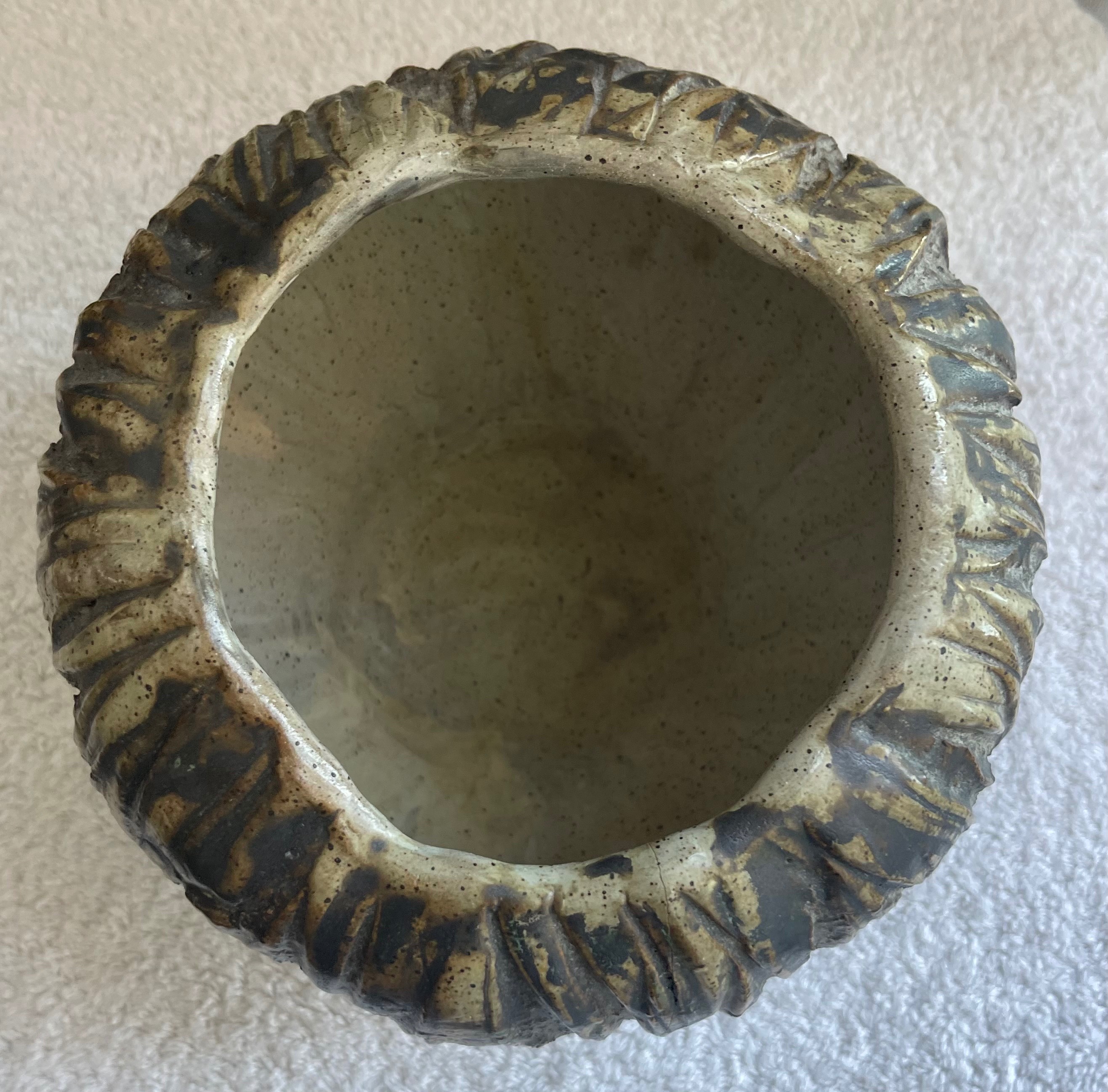 Heavy Vintage Ceramic Forest Drip Planter Bowl (3 LBS) - photo 2