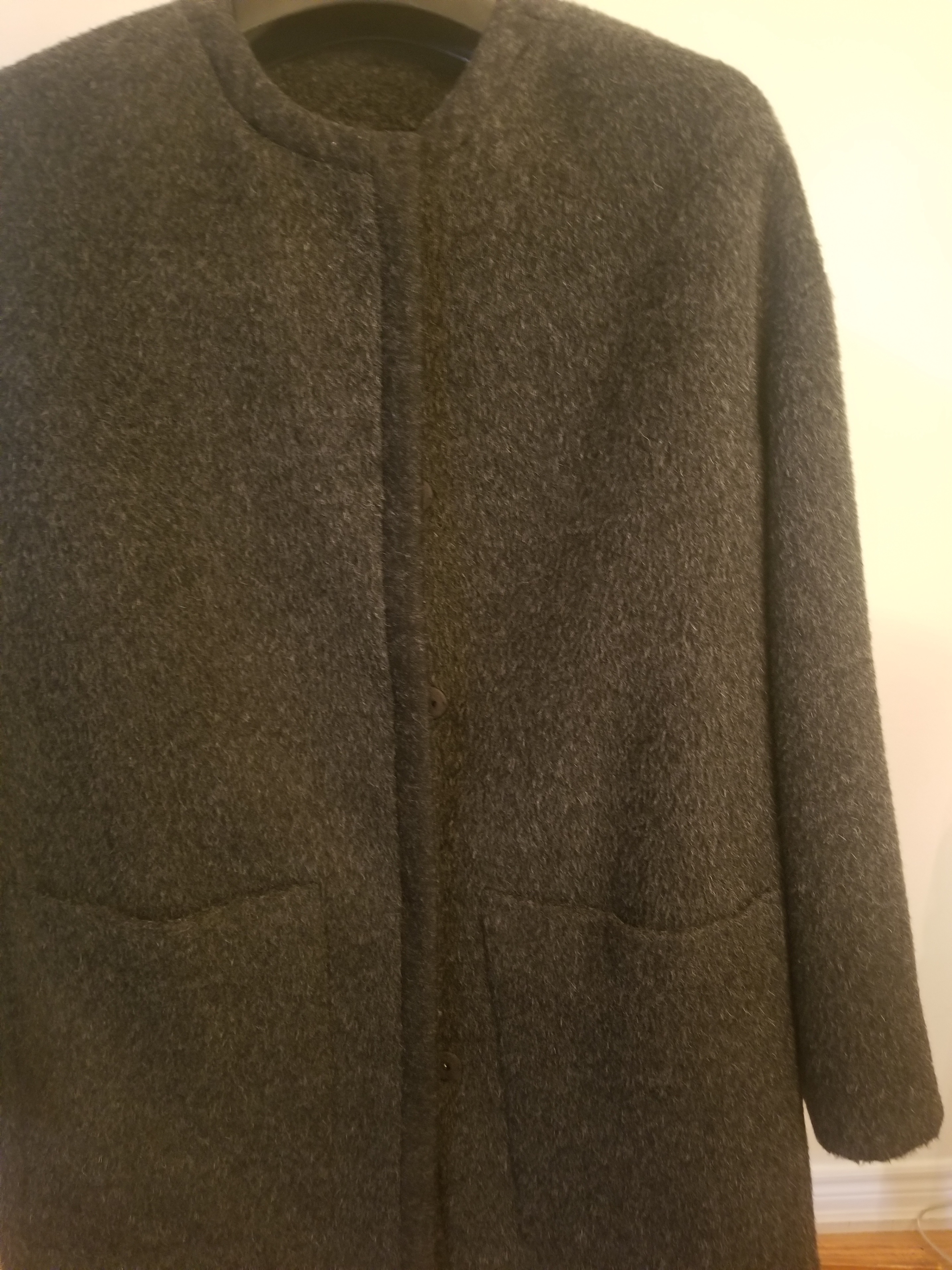 Wool Blend Coat - Charcoal Grey - photo 2