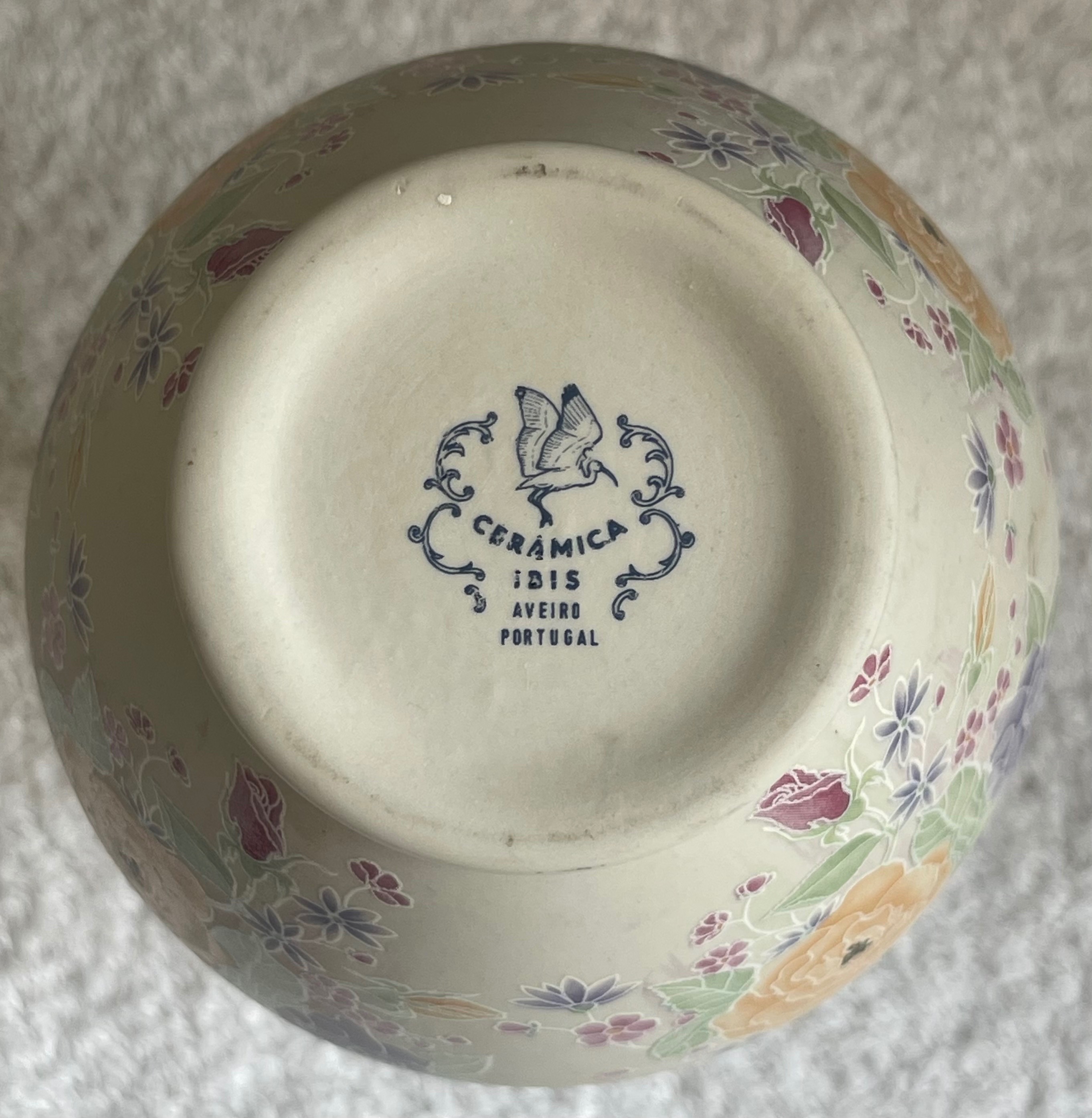 Vintage Hand-Painted Ibis Portugal Porcelain Vase - photo 4