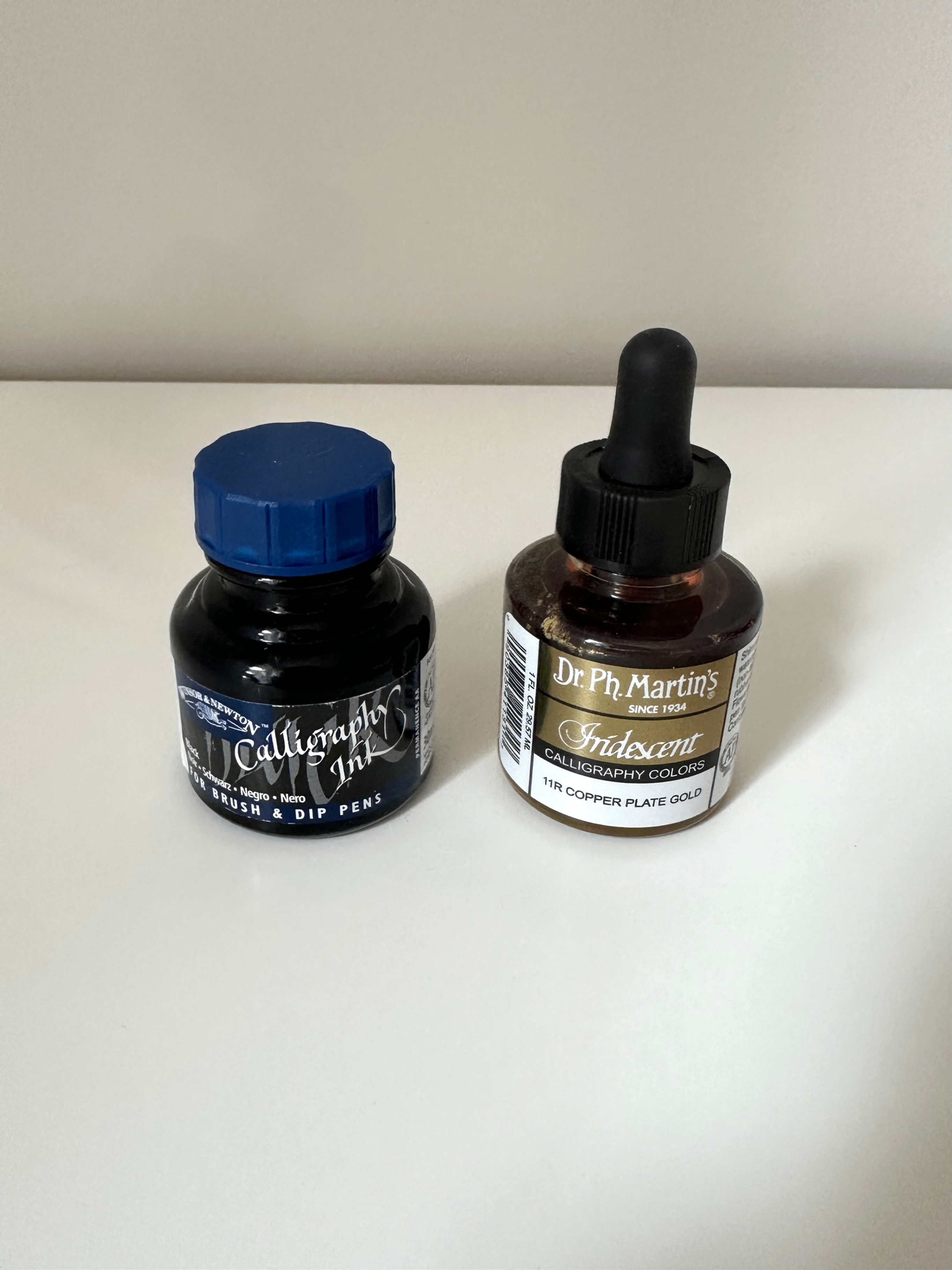 Calligraphy pen holder, nib, and ink - photo 3
