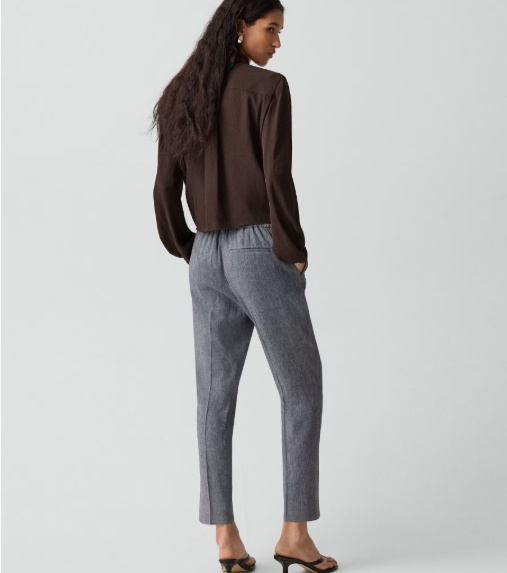 THEORY sz 4 TREECA Stretch LINEN Pants INK BLUE $370 Retail - photo 3