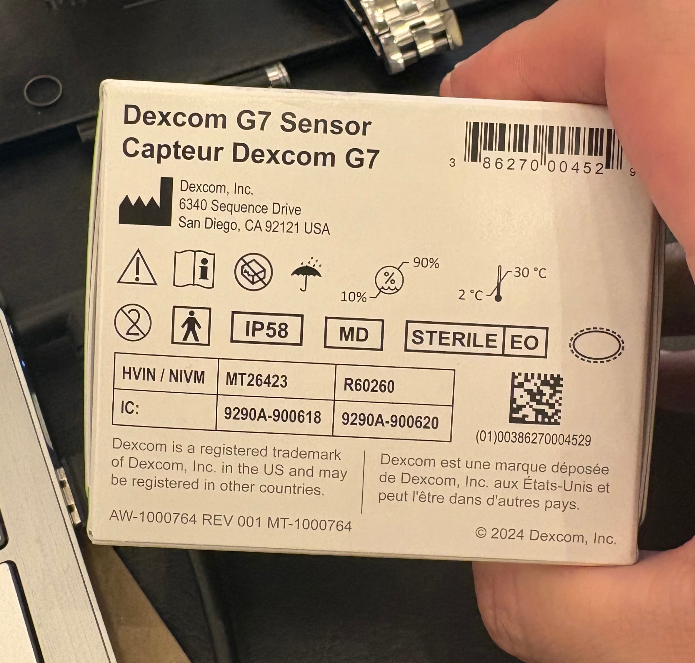 Selling Dexcom G7 (Unopened) Sensor ver.
