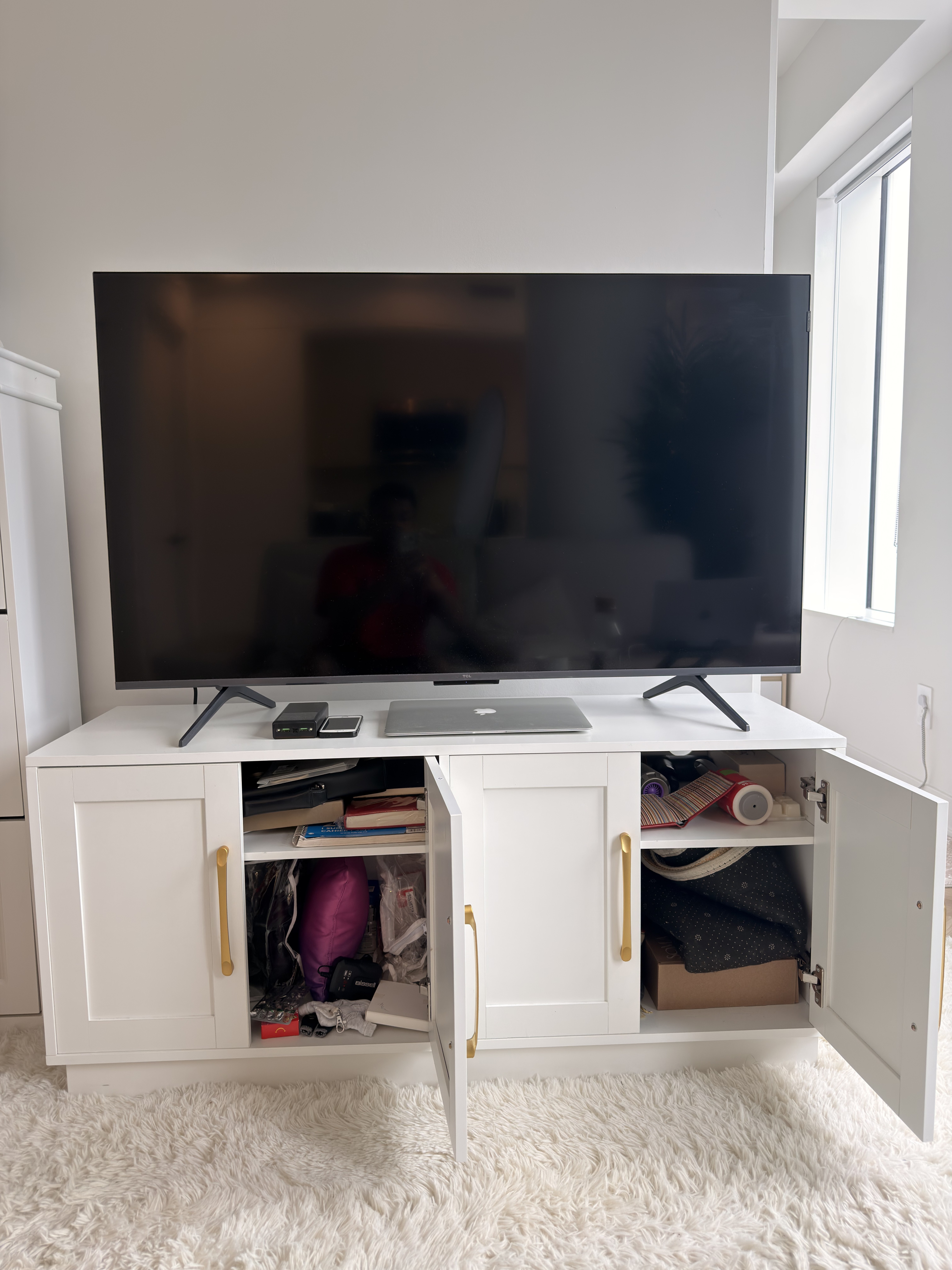 Modern White TV Stand For Sale - photo 4