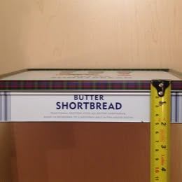 Empty Butter Shortbread Tin with Bagpiper Tartan Motif - photo 3