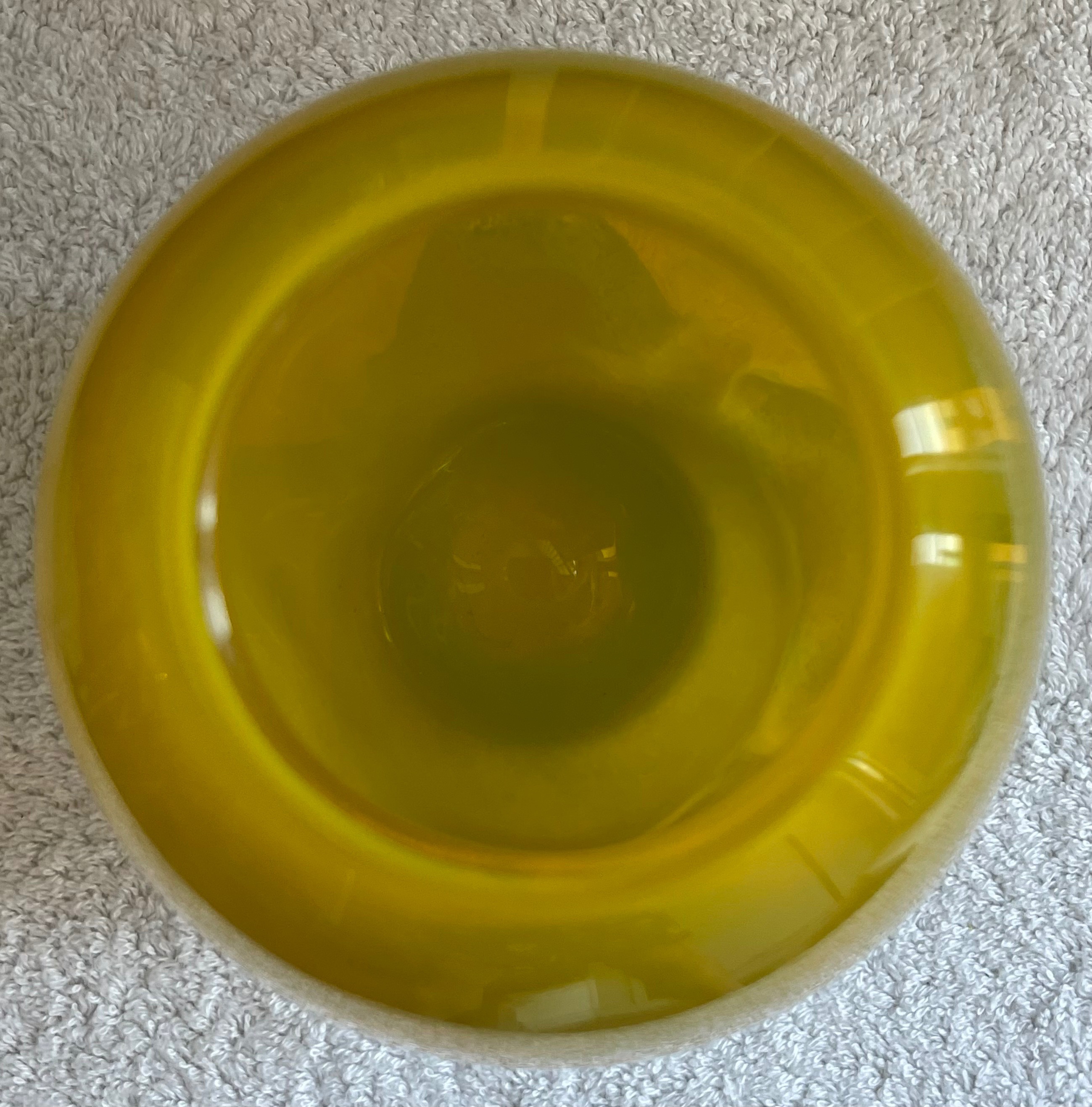 Heavy Vintage Hand-Blown Art Glass Vase (2.4 LBS) - photo 3